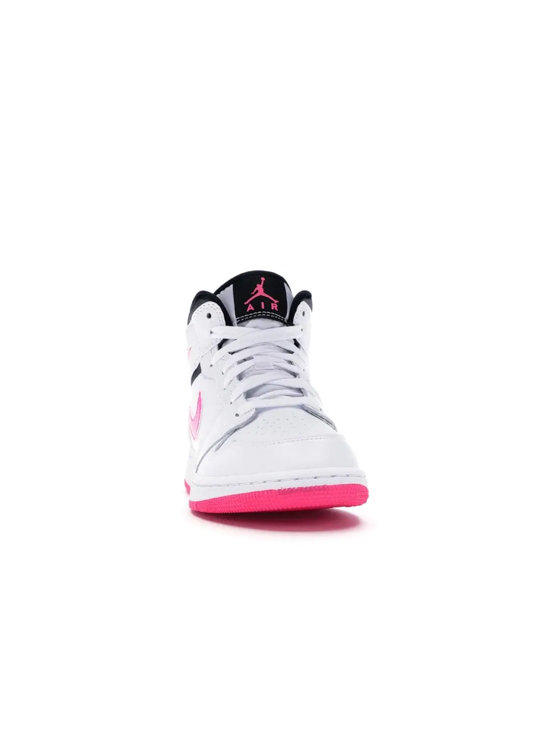 Детские кроссовки Lifestyle с длинным шнурованием Jordan 1 Mid — изображение 2 из 4, белый/черный-розовый