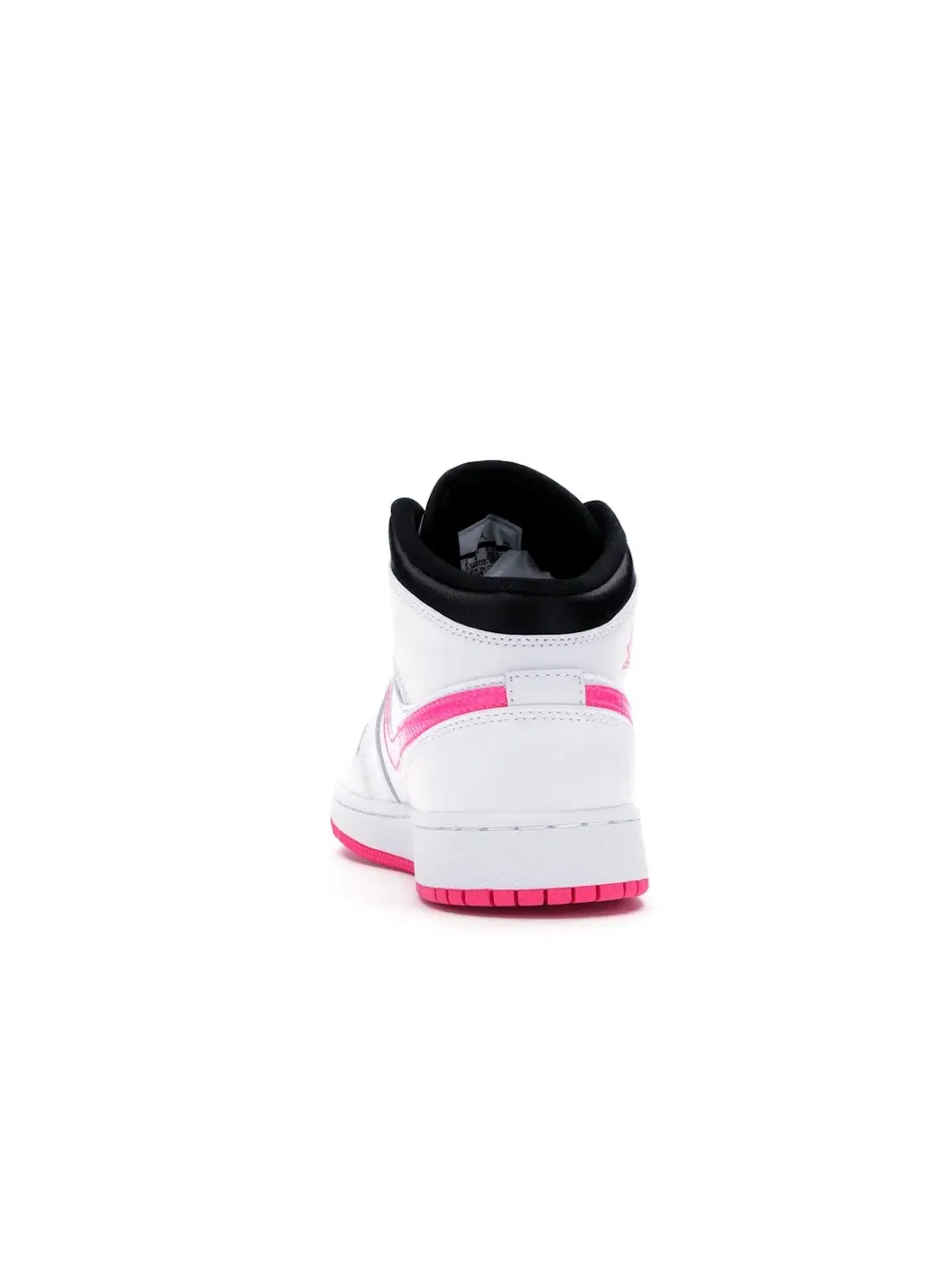 Детские кроссовки Lifestyle с длинным шнурованием Jordan 1 Mid — изображение 4 из 4, белый/черный-розовый