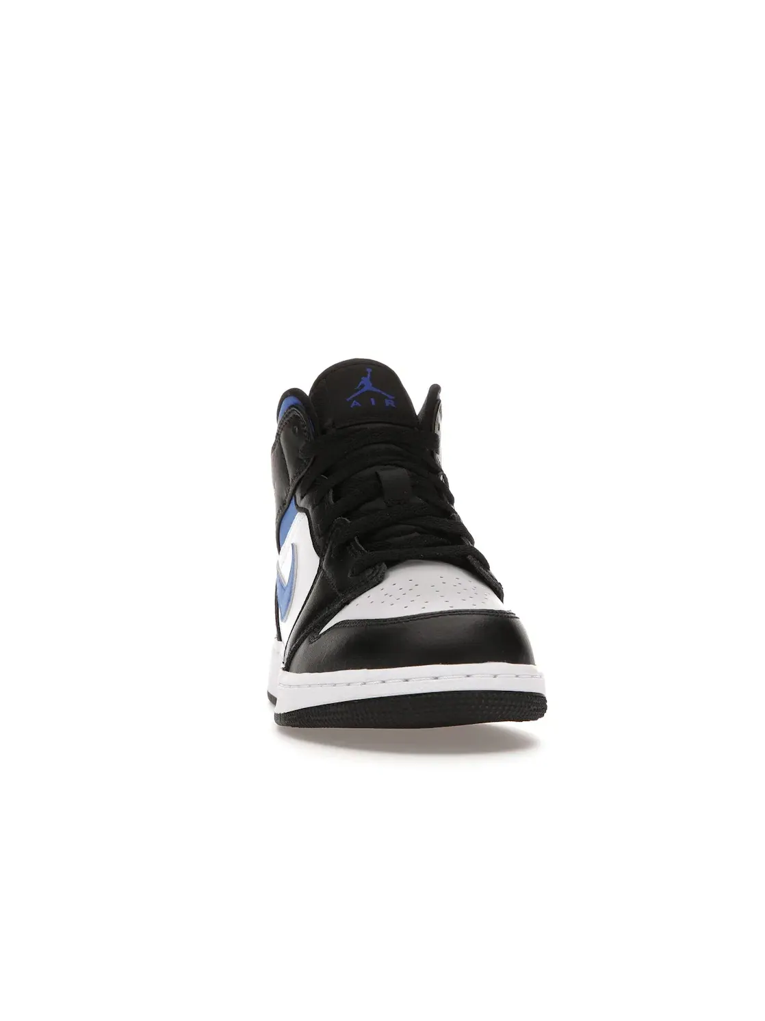 Детские кроссовки для мальчиков с высоким берцем Jordan 1 Mid — изображение 2 из 4, белый/синий-черный