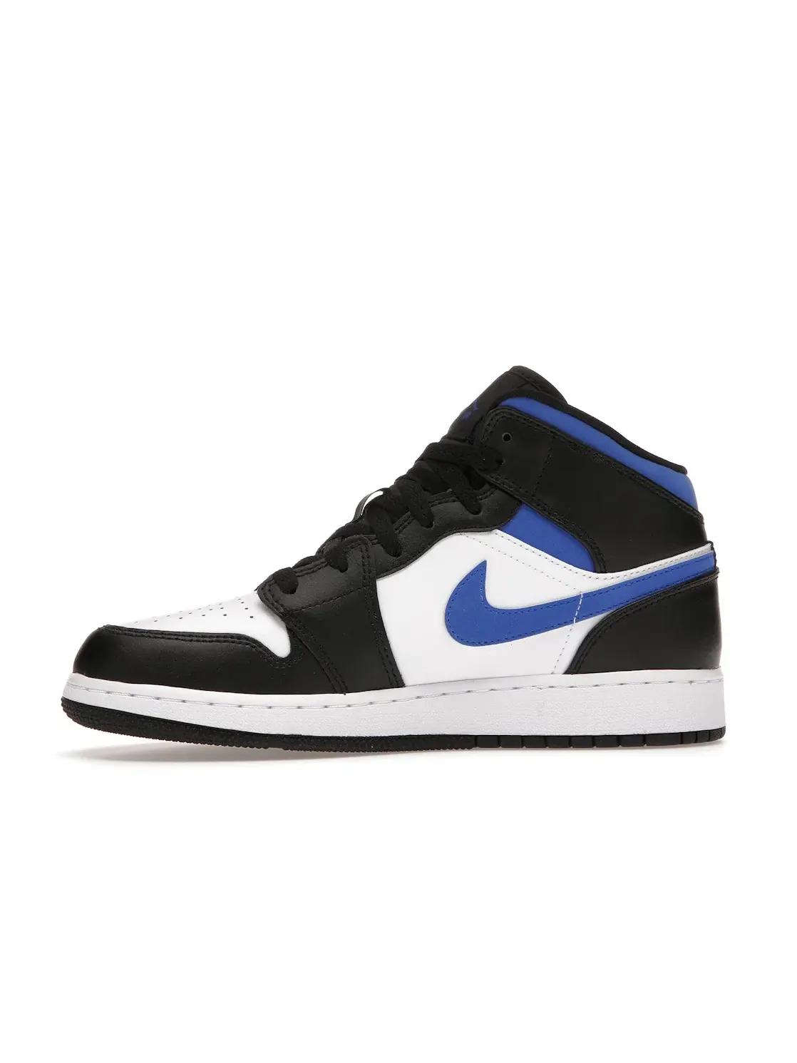 Детские кроссовки для мальчиков с высоким берцем Jordan 1 Mid — изображение 3 из 4, белый/синий-черный
