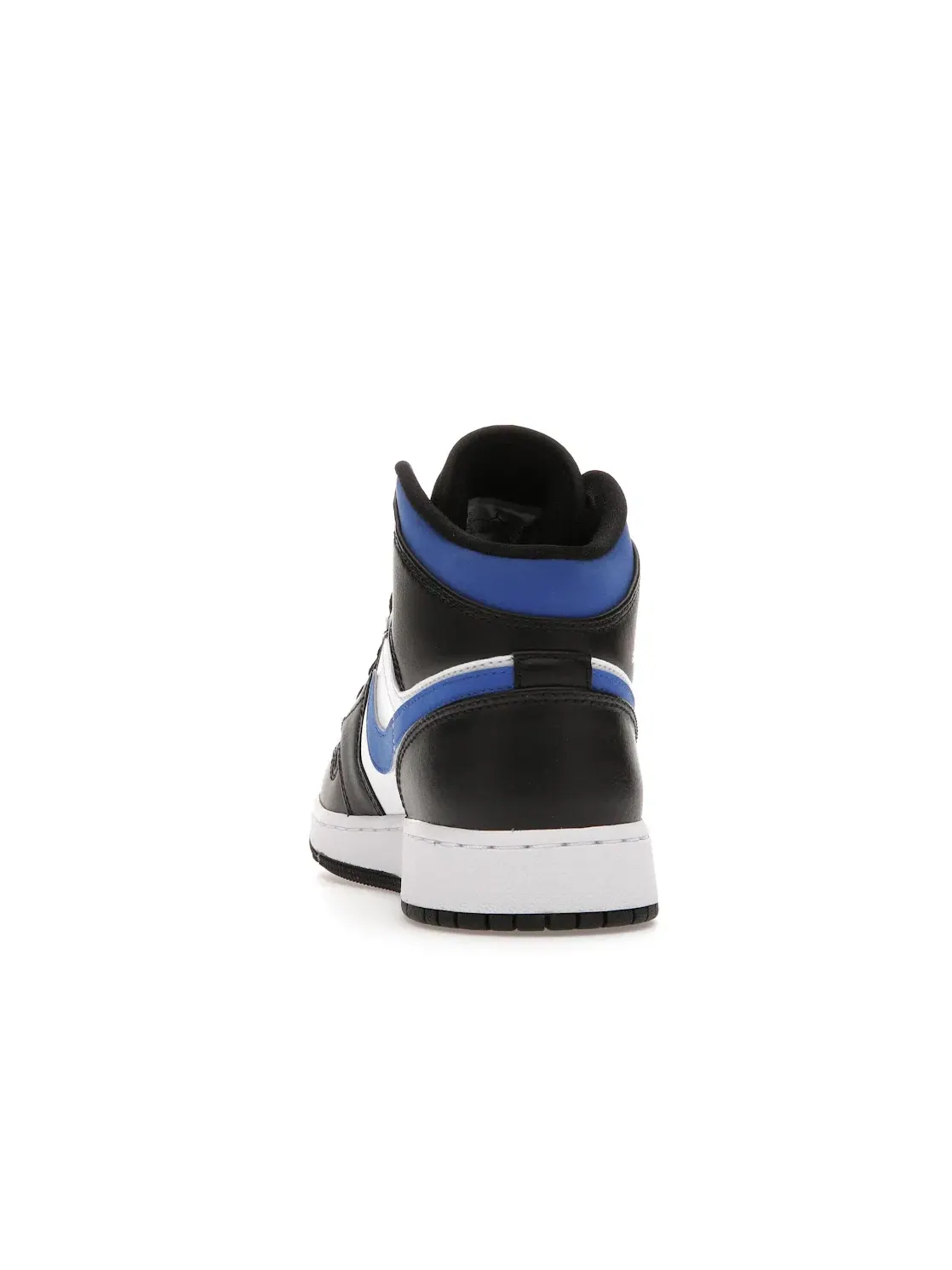 Детские кроссовки для мальчиков с высоким берцем Jordan 1 Mid — изображение 4 из 4, белый/синий-черный