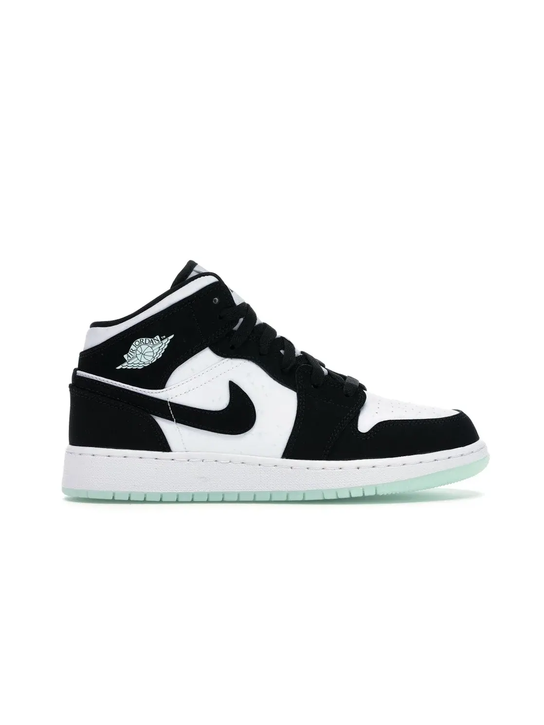 Детские кроссовки Lifestyle с контрастными деталями Jordan 1 Mid Jordan — изображение 1 из 4, белый/черный