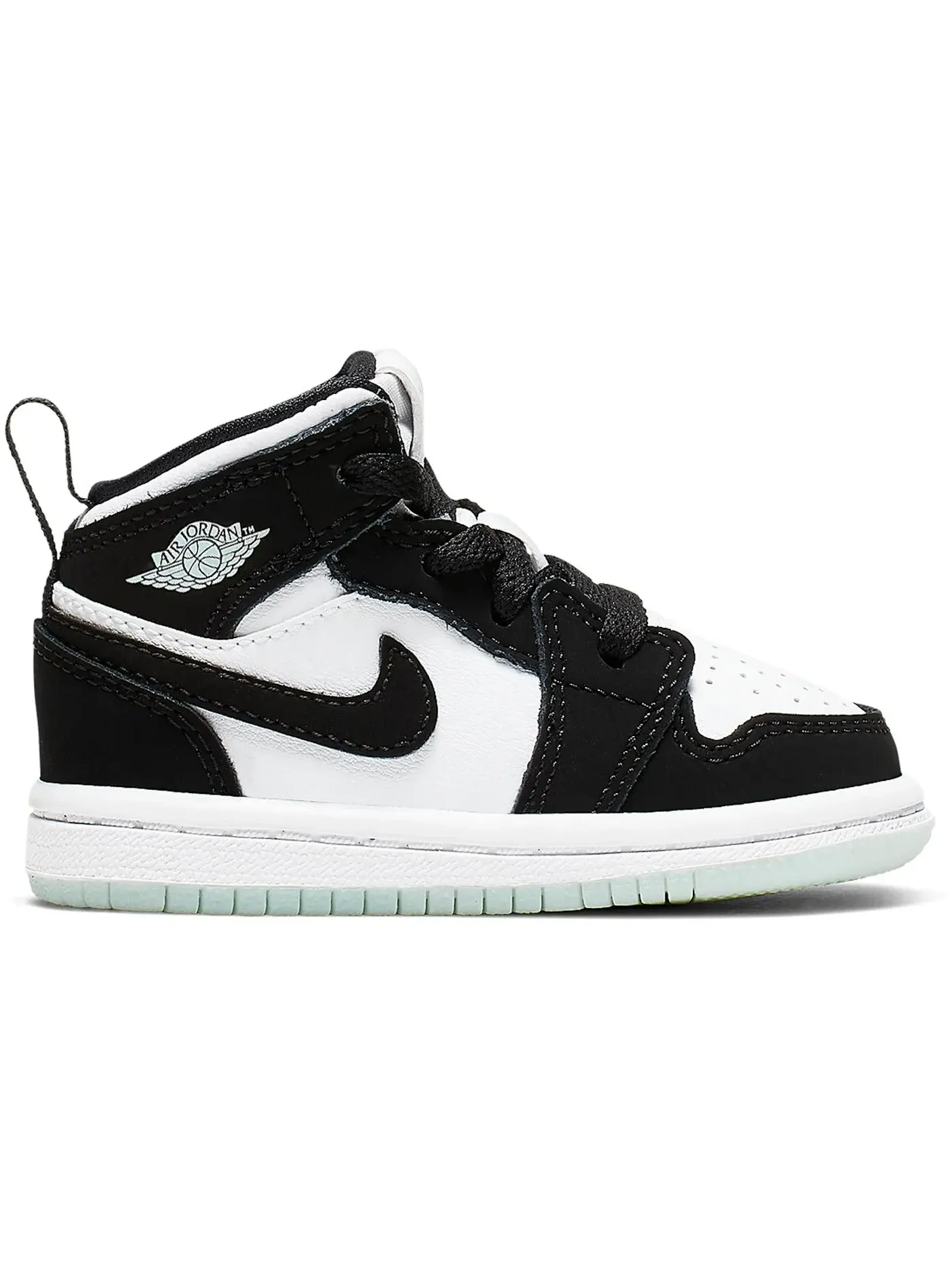 Детские кроссовки с высоким берцем Jordan 1 Mid — изображение 1 из 1, белый/черный