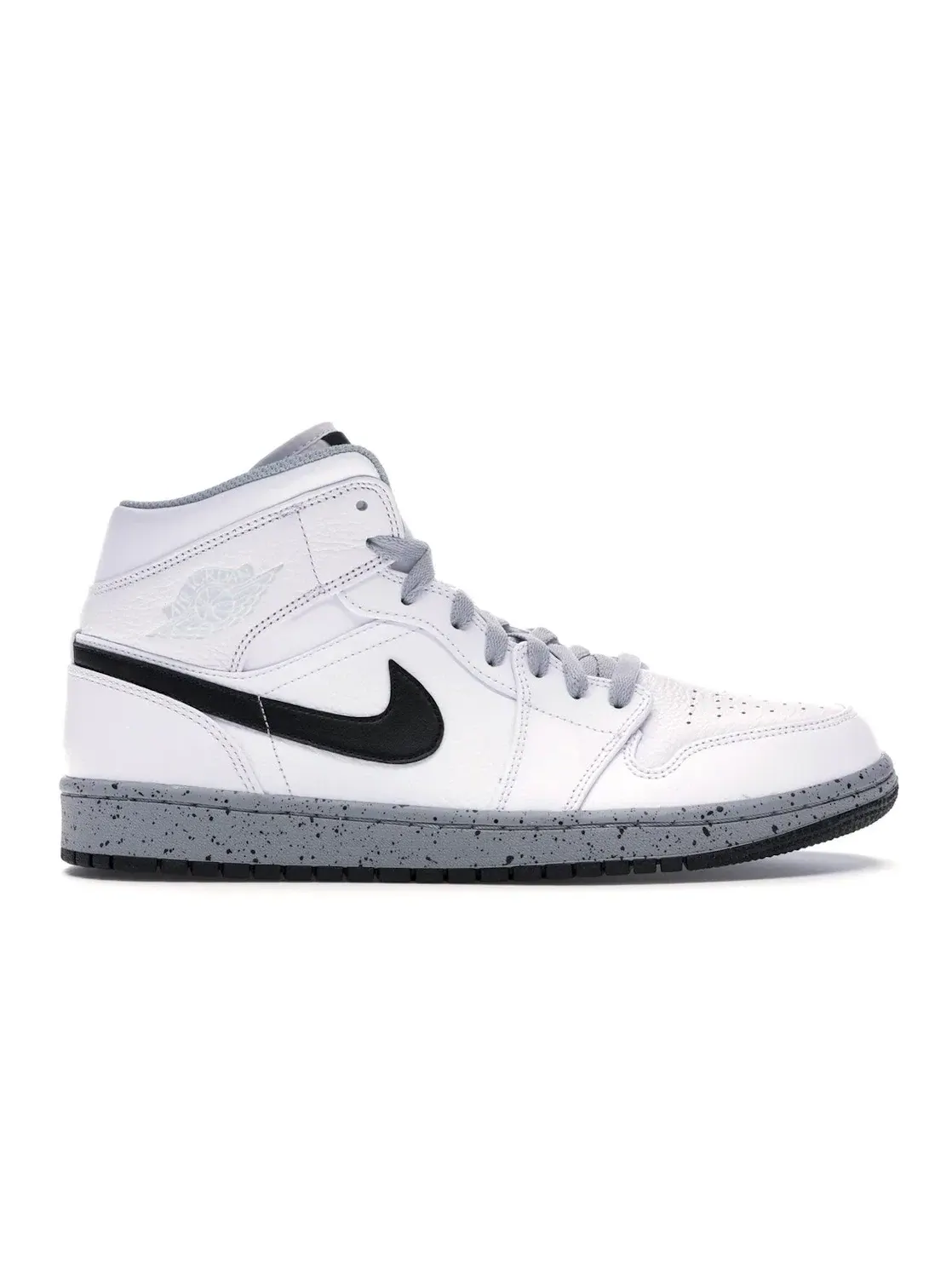 Мужские кроссовки Lifestyle Jordan 1 Mid White Cement Jordan — изображение 1 из 4, белый/черный-серый