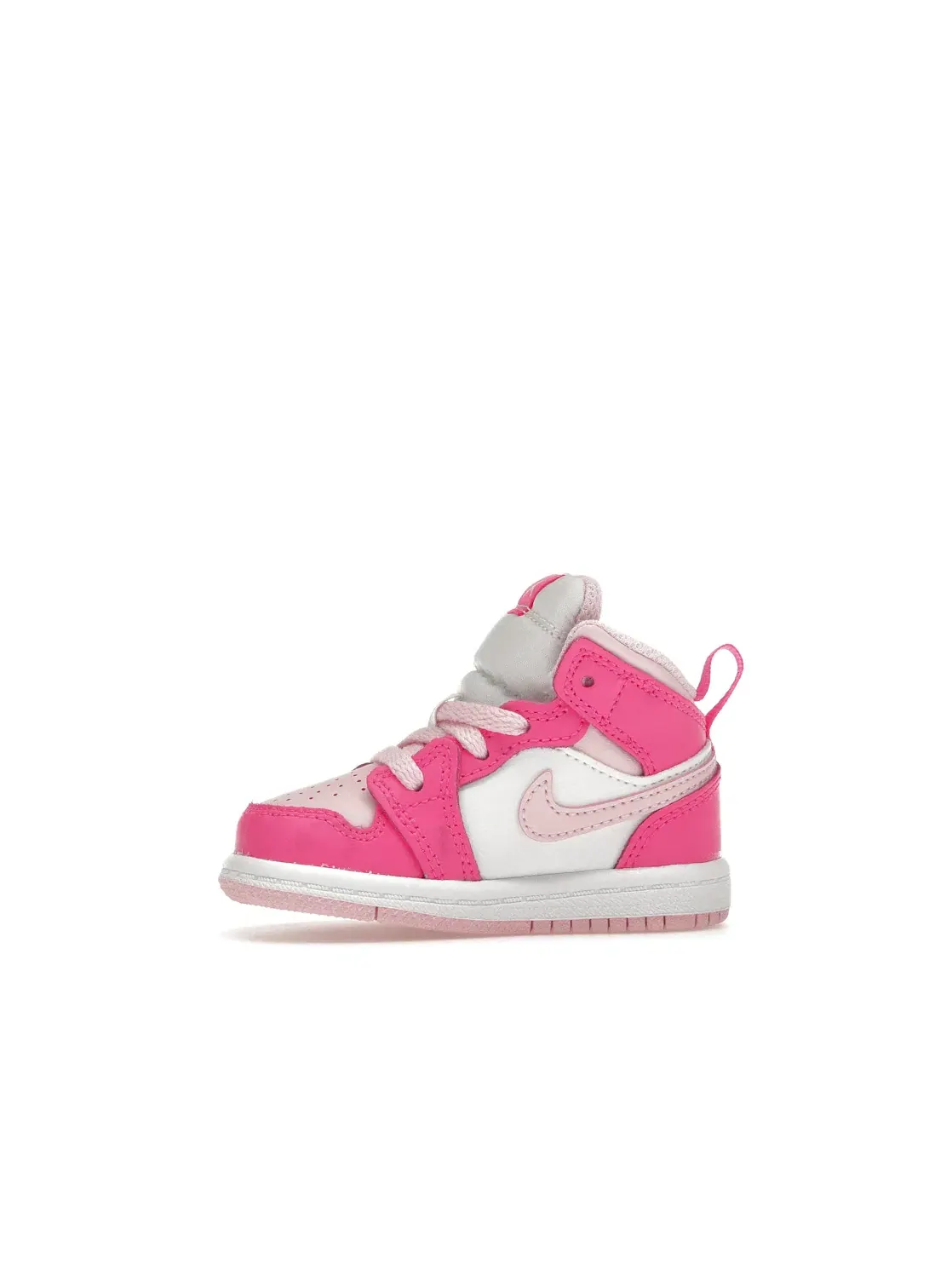 Детские кроссовки с высоким верхом Jordan 1 Mid — изображение 3 из 4, белый/розовый/розовый