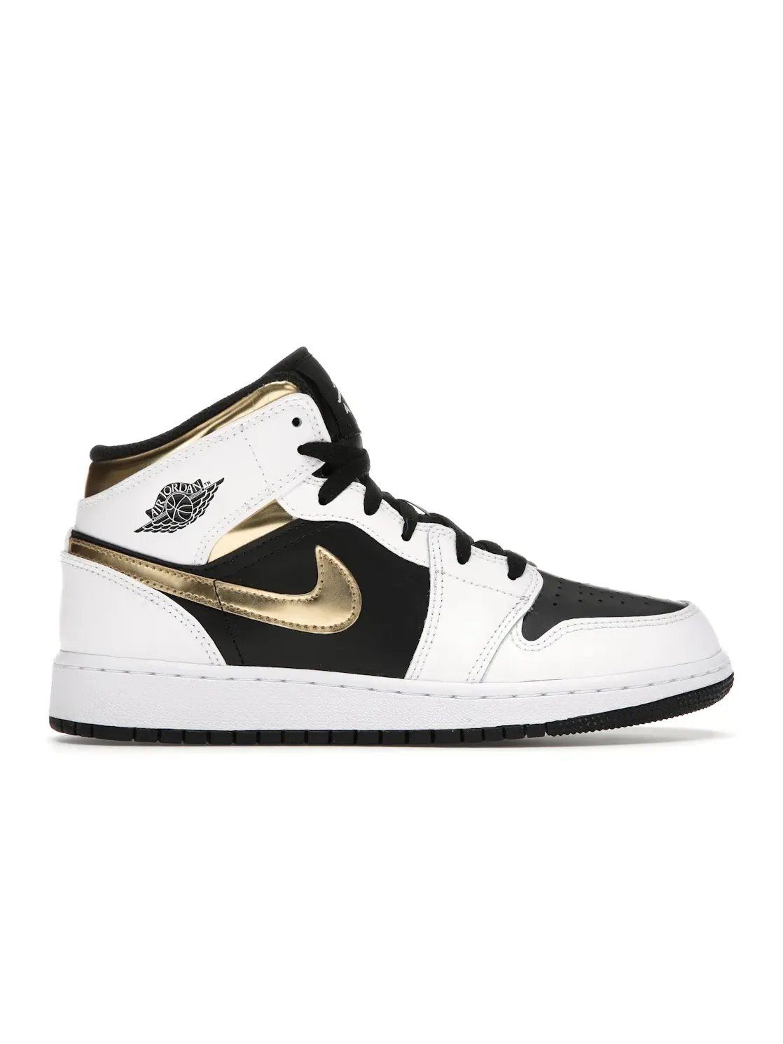 Детские кроссовки Lifestyle с принтом Jordan 1 Mid Jordan — изображение 1 из 4, белый/мульти--черный