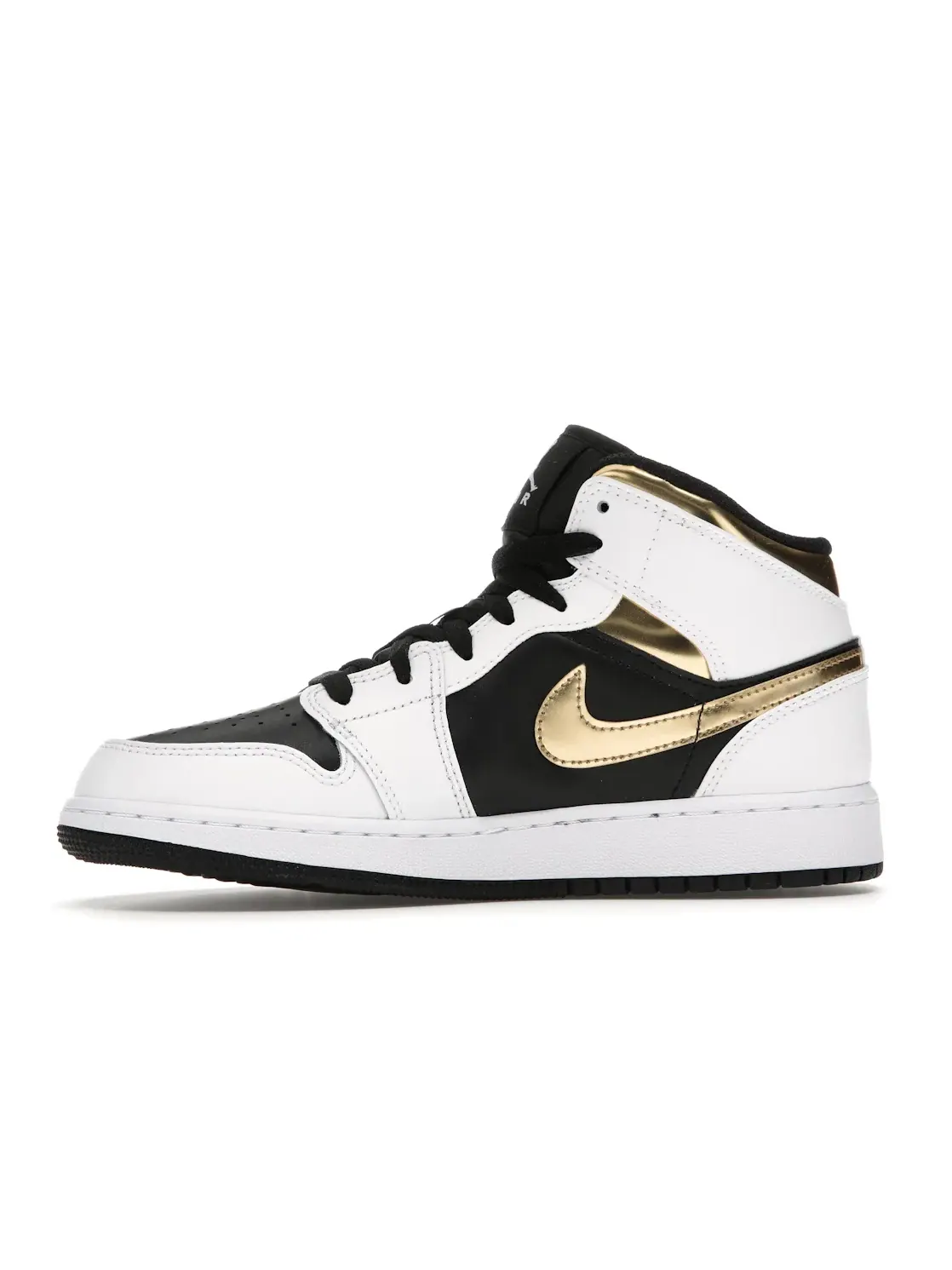 Детские кроссовки Lifestyle с принтом Jordan 1 Mid Jordan — изображение 3 из 4, белый/мульти--черный