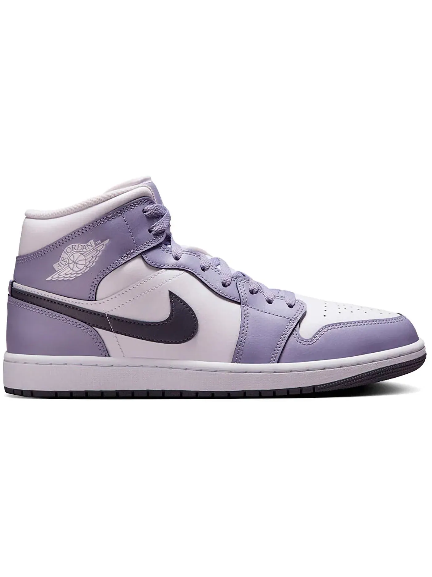 Мужские кроссовки для повседневной носки Jordan 1 Mid Jordan White/Indigo Haze/Dark Blue Grey — изображение 1 из 1
