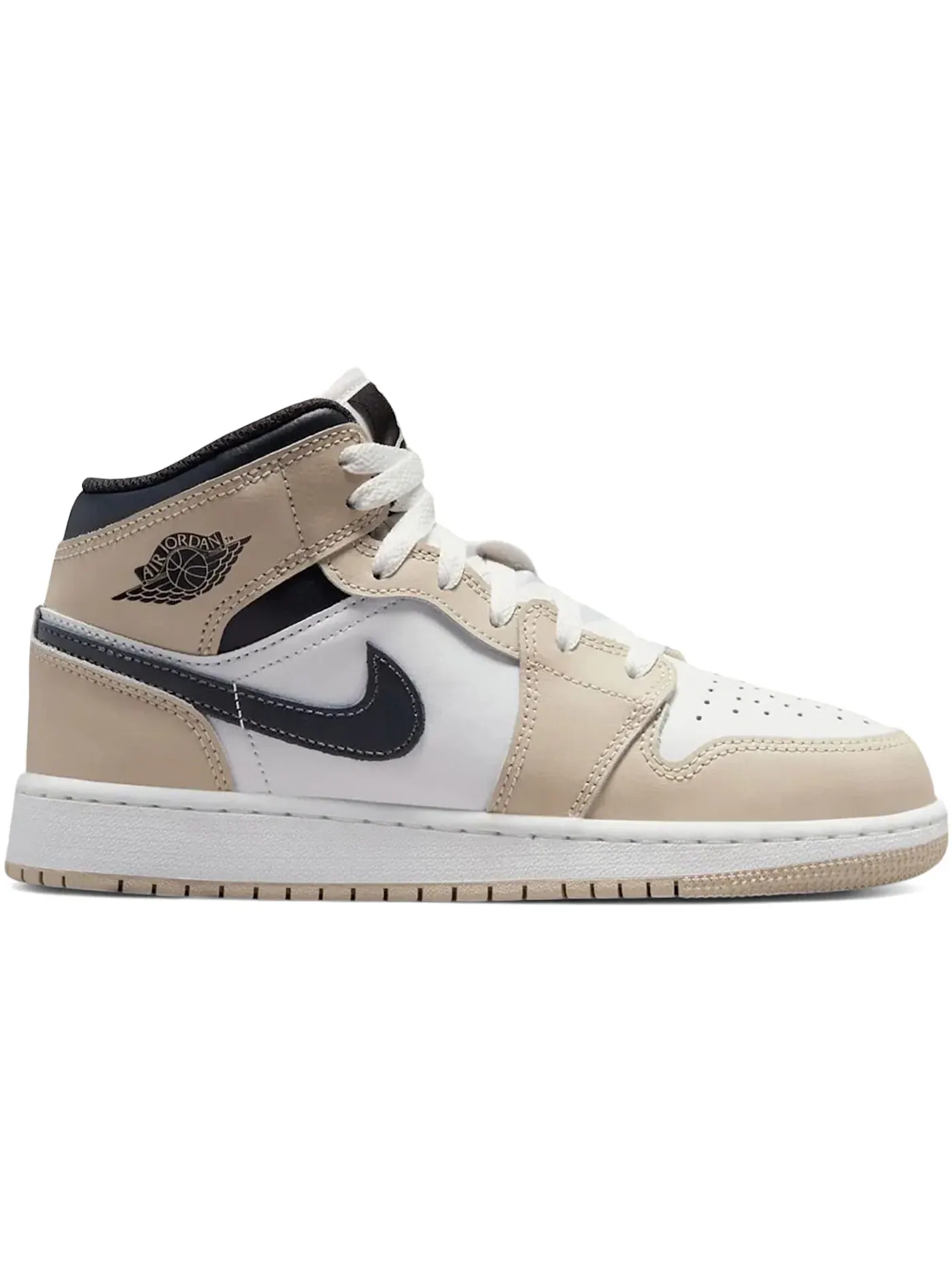 Детские кроссовки с высоким берцем Jordan 1 Mid Jordan — изображение 1 из 1, белый черный