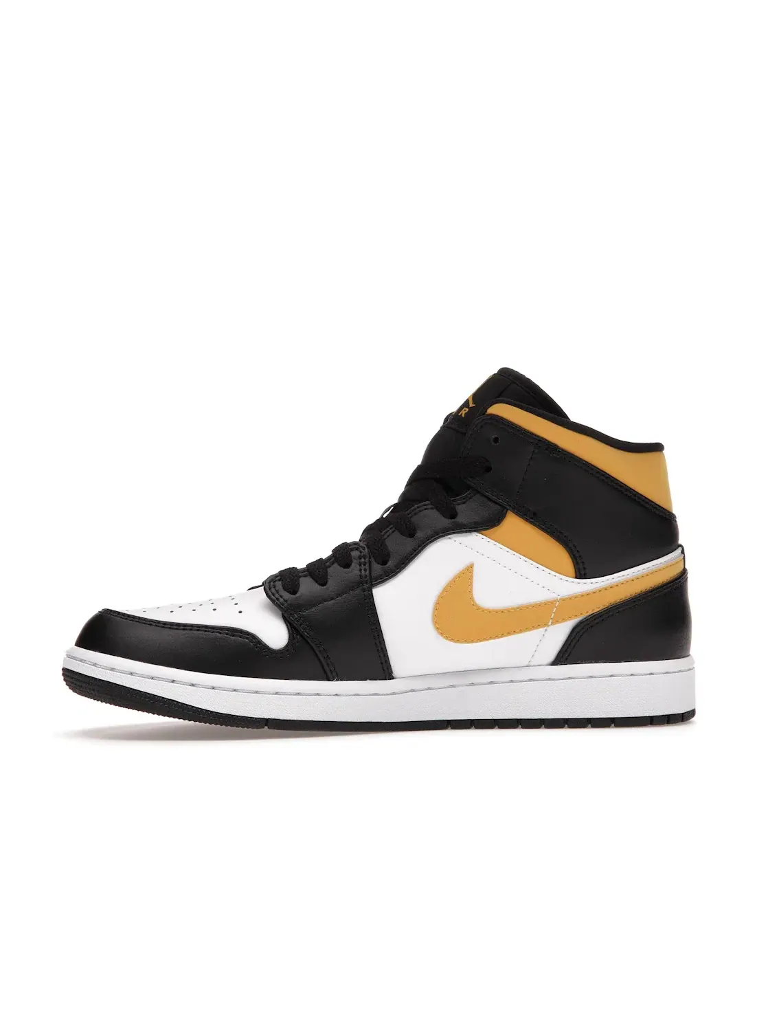 Мужские кроссовки с кожаным верхом Jordan 1 Mid — изображение 3 из 4, белый/черный