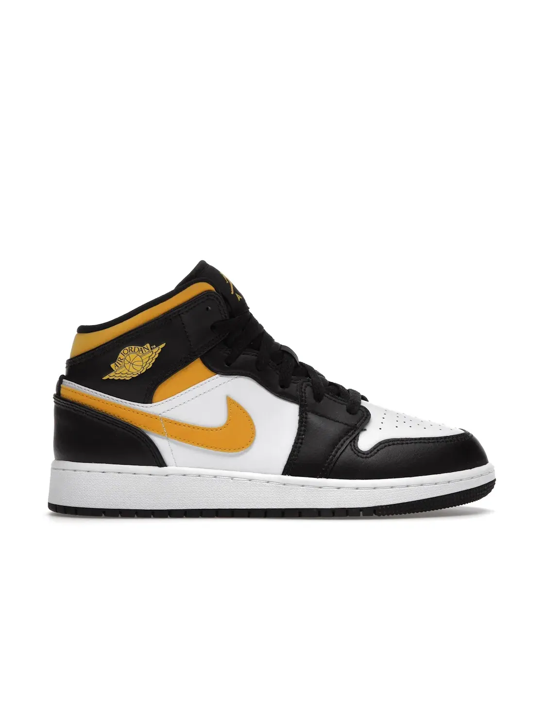 Детские кроссовки с замшевыми вставками Jordan 1 Mid — изображение 1 из 4, белый/-черный