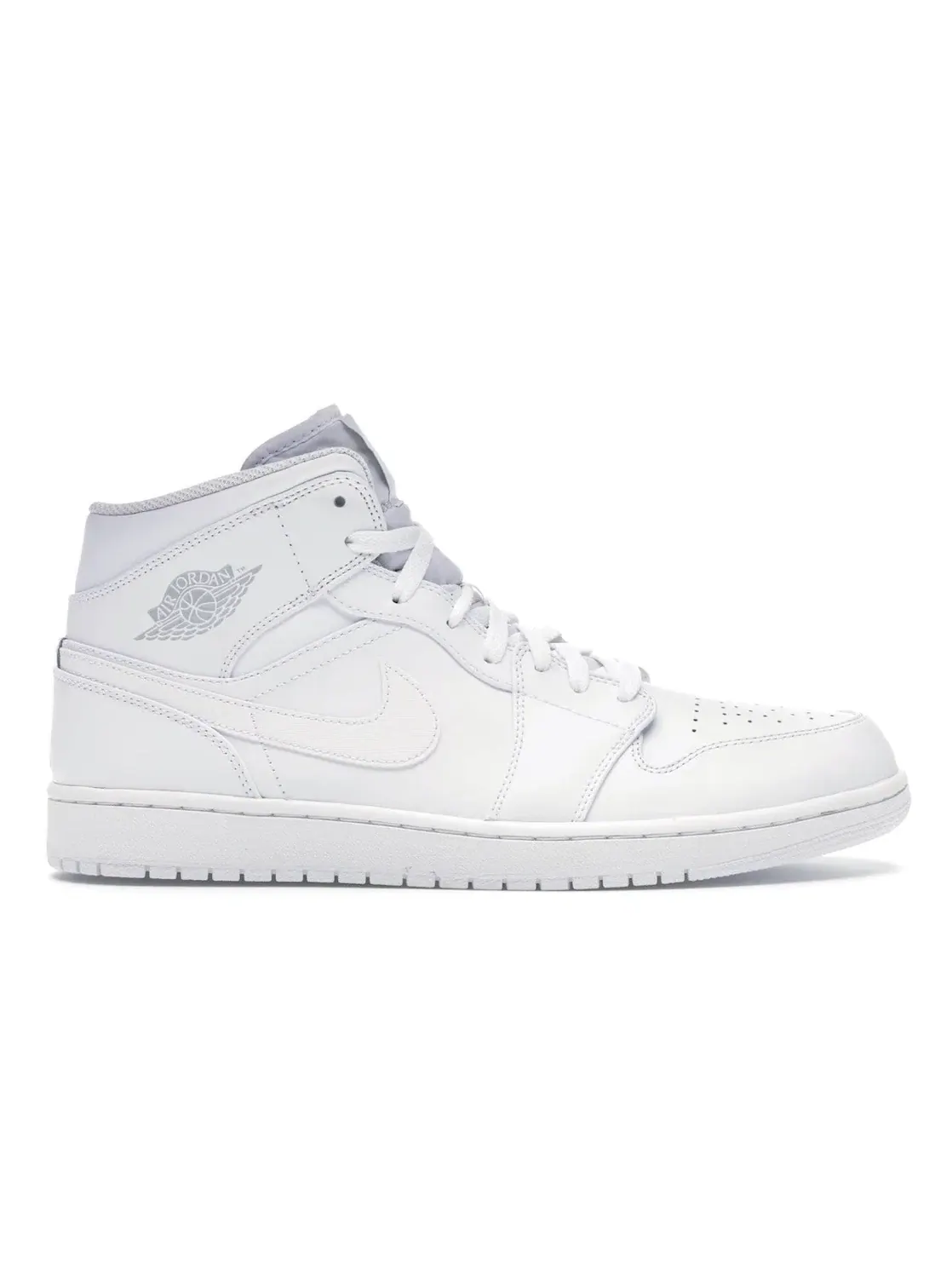 Мужские кроссовки с гладким верхом Jordan 1 Mid Jordan — изображение 1 из 4, белый/платиновый