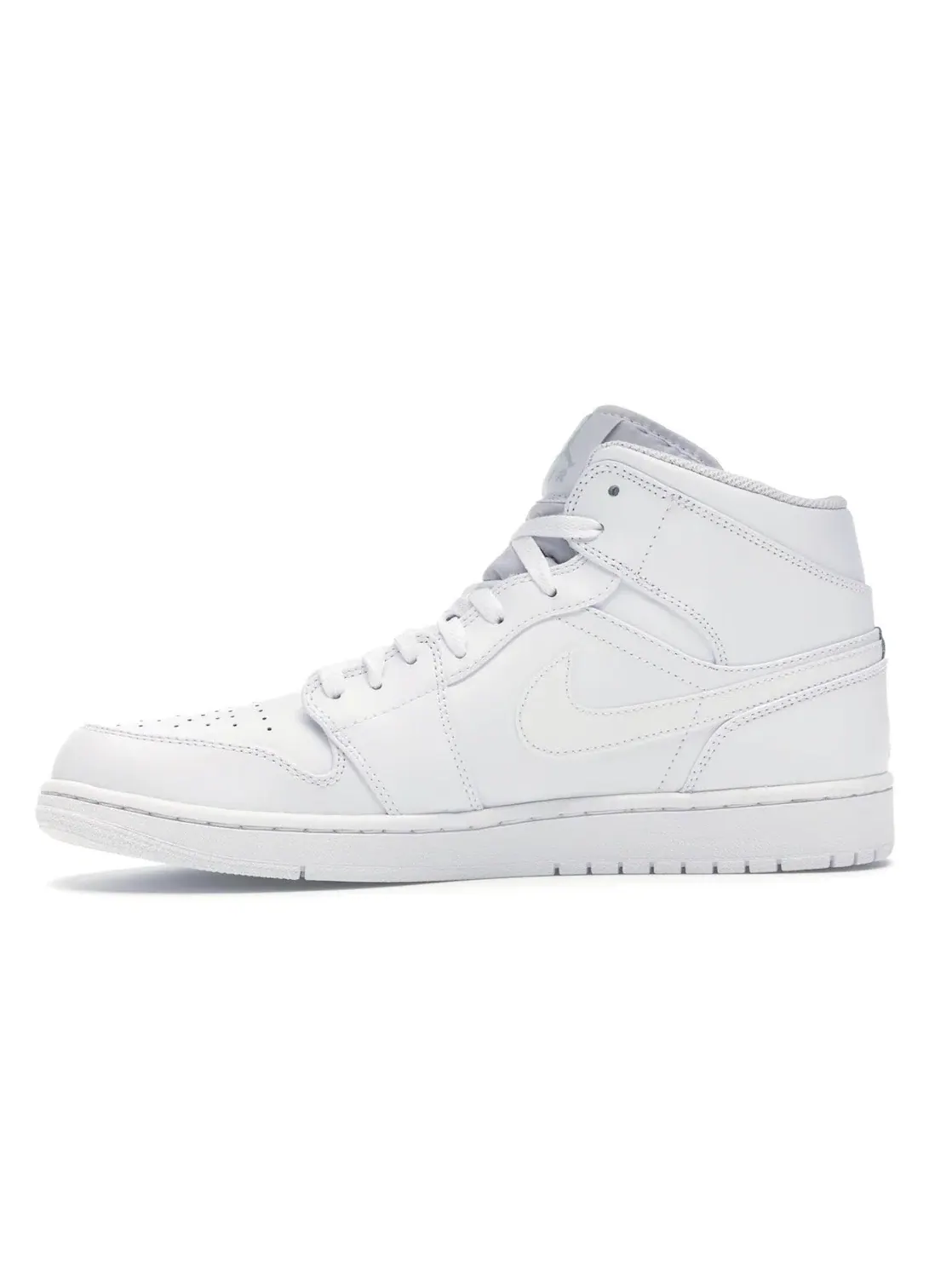 Мужские кроссовки с гладким верхом Jordan 1 Mid Jordan — изображение 3 из 4, белый/платиновый
