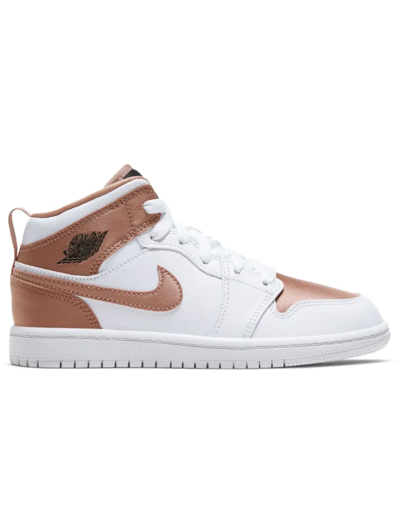 Детские кроссовки с высоким верхом Jordan 1 Mid White Rose Gold (PS) Jordan — изображение 1 из 1