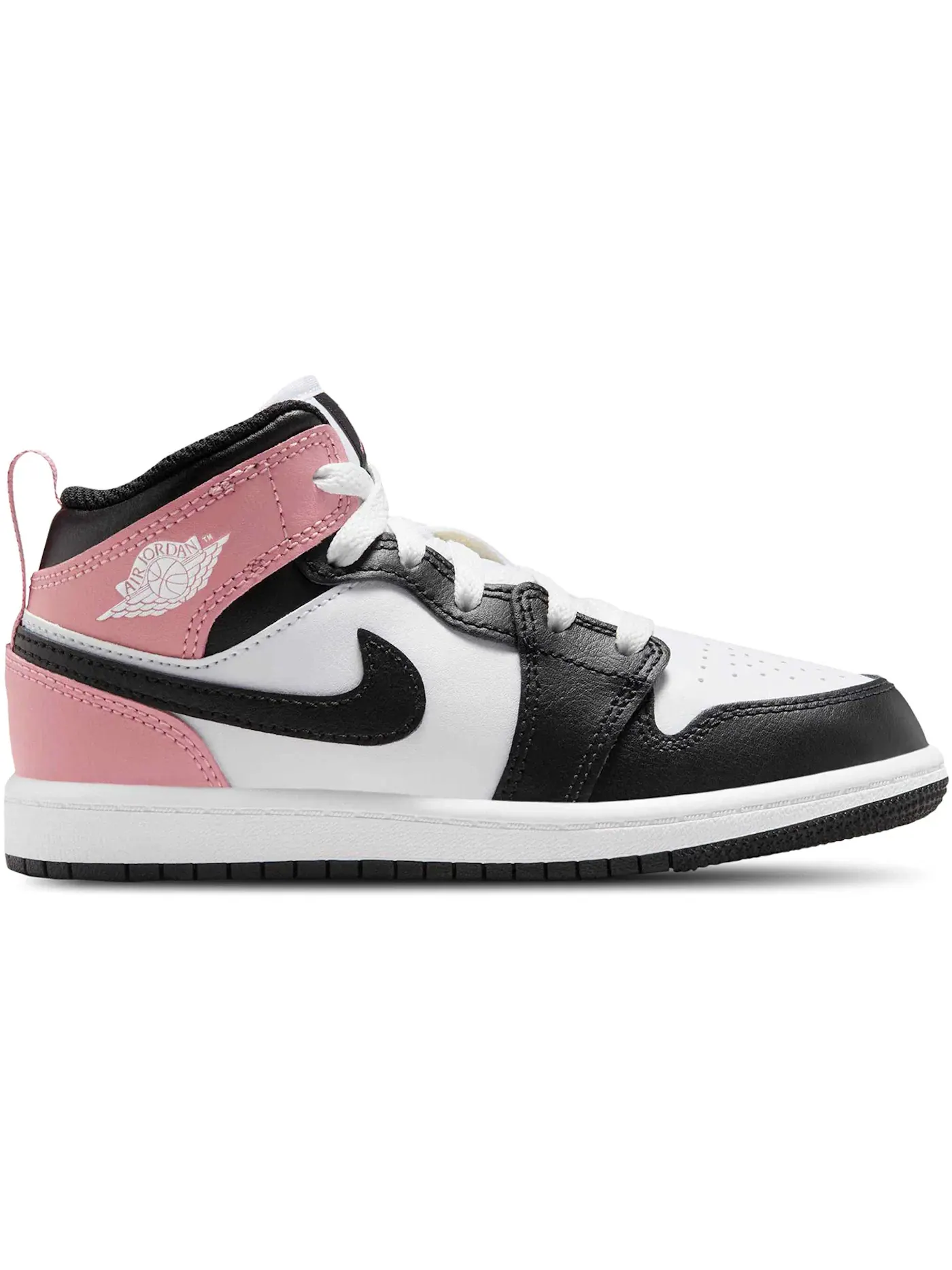 Детские кроссовки Lifestyle Jordan 1 Mid — изображение 1 из 1, белый/розовый/черный