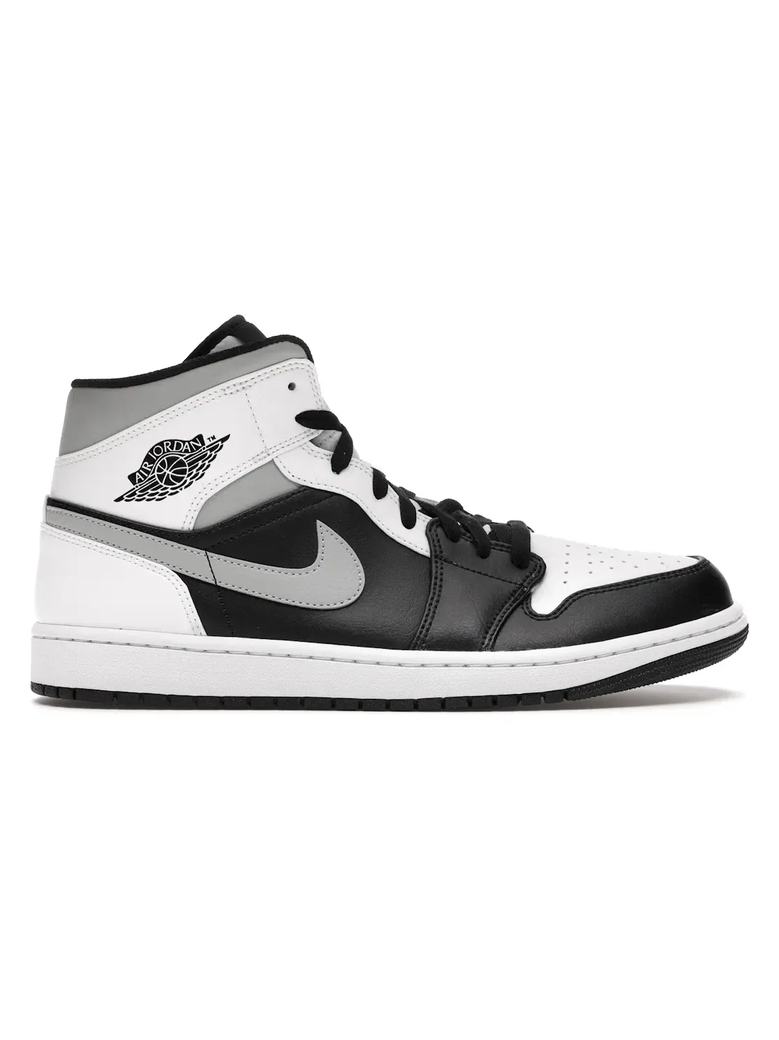 Мужские кроссовки с ретро-дизайном Jordan 1 Mid White Shadow Jordan — изображение 1 из 4, черный/серый-белый