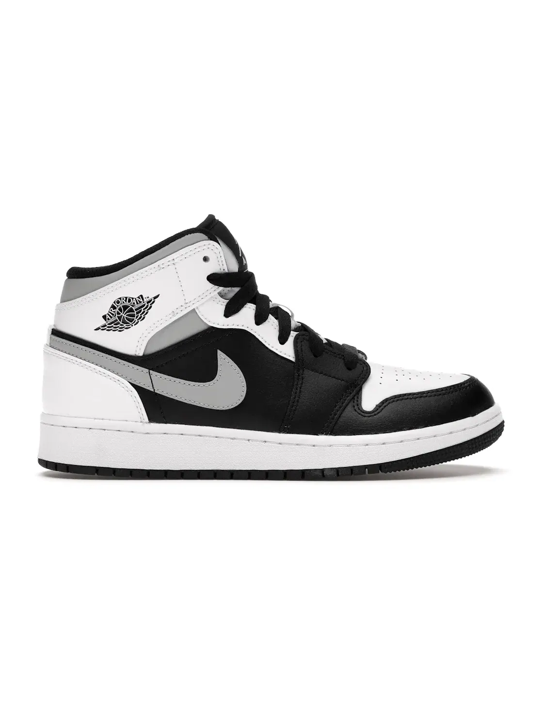 Детские кроссовки с длинным шнурком Jordan 1 Mid Jordan — изображение 1 из 4, черный/серый-белый