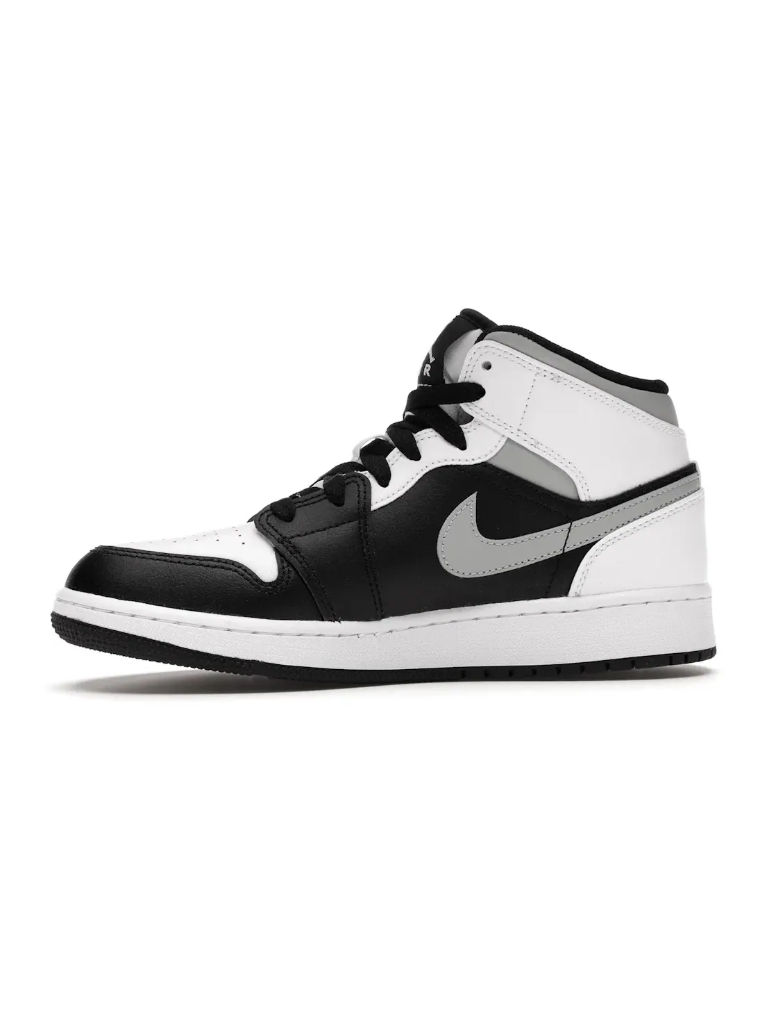 Детские кроссовки с длинным шнурком Jordan 1 Mid Jordan — изображение 3 из 4, черный/серый-белый