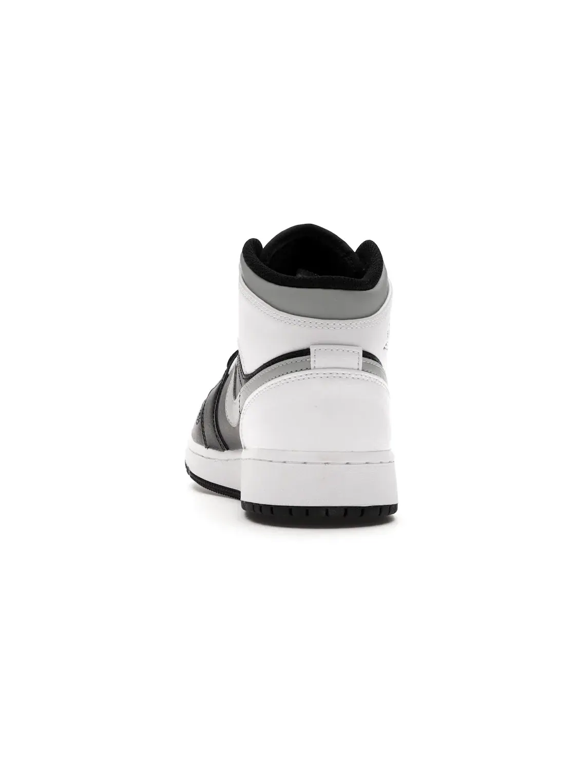 Детские кроссовки с длинным шнурком Jordan 1 Mid Jordan — изображение 4 из 4, черный/серый-белый