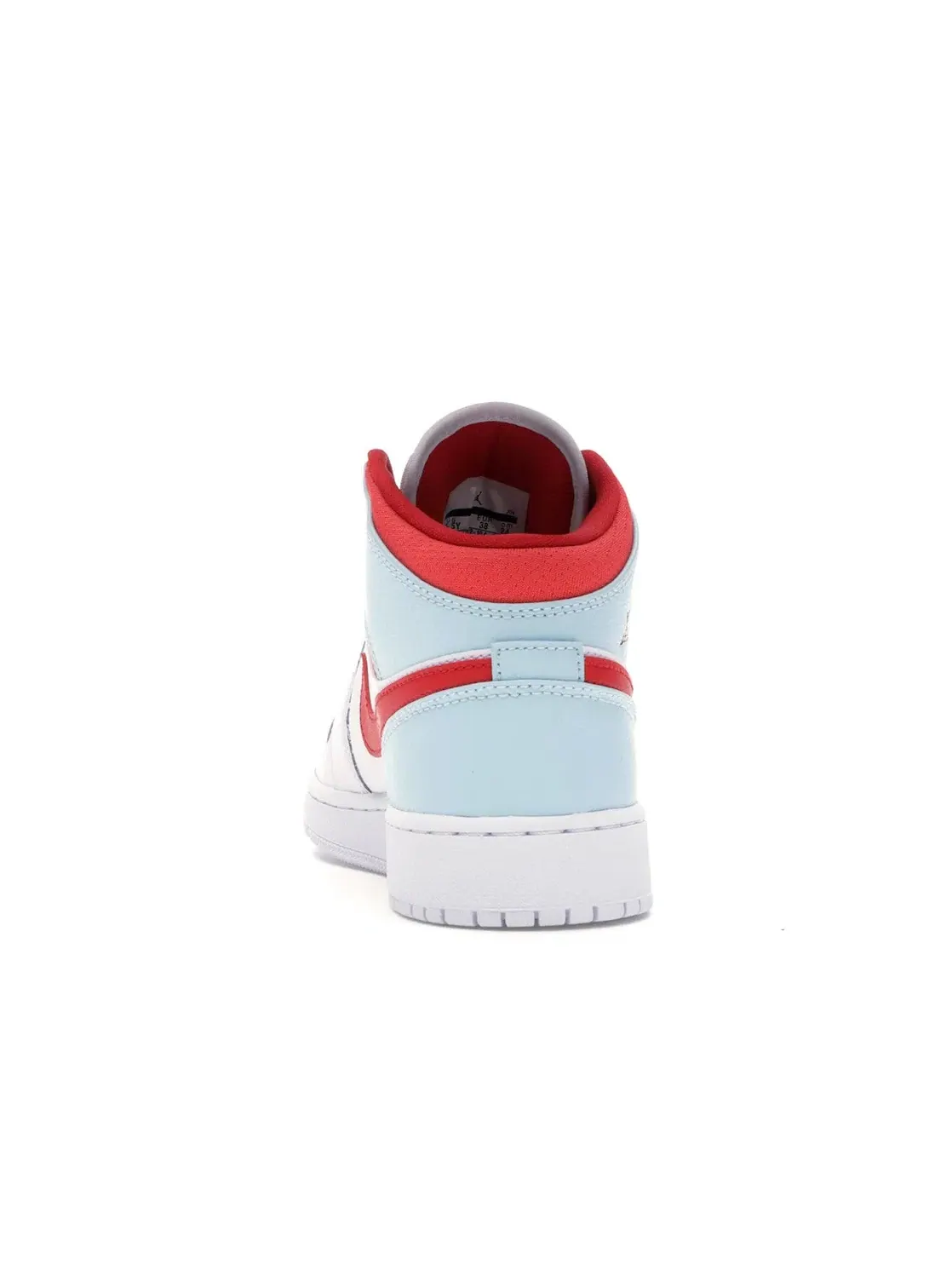 Детские кроссовки с белой кожаной верхом Jordan 1 Mid Jordan — изображение 4 из 4, белый/красный