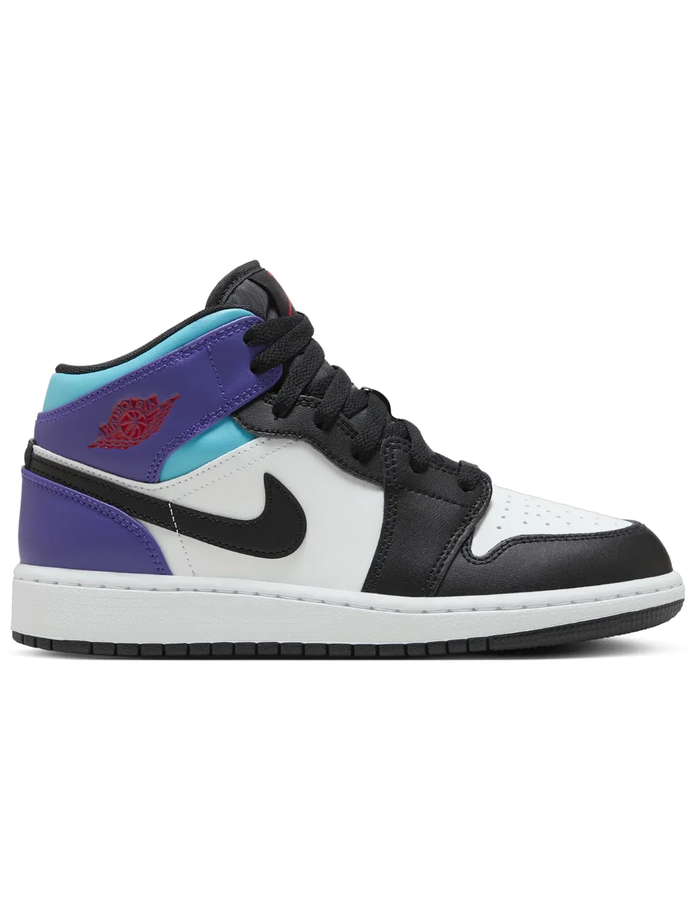 Детские кроссовки с высоким берцем Jordan 1 Mid Jordan — изображение 1 из 1, белый красный черный