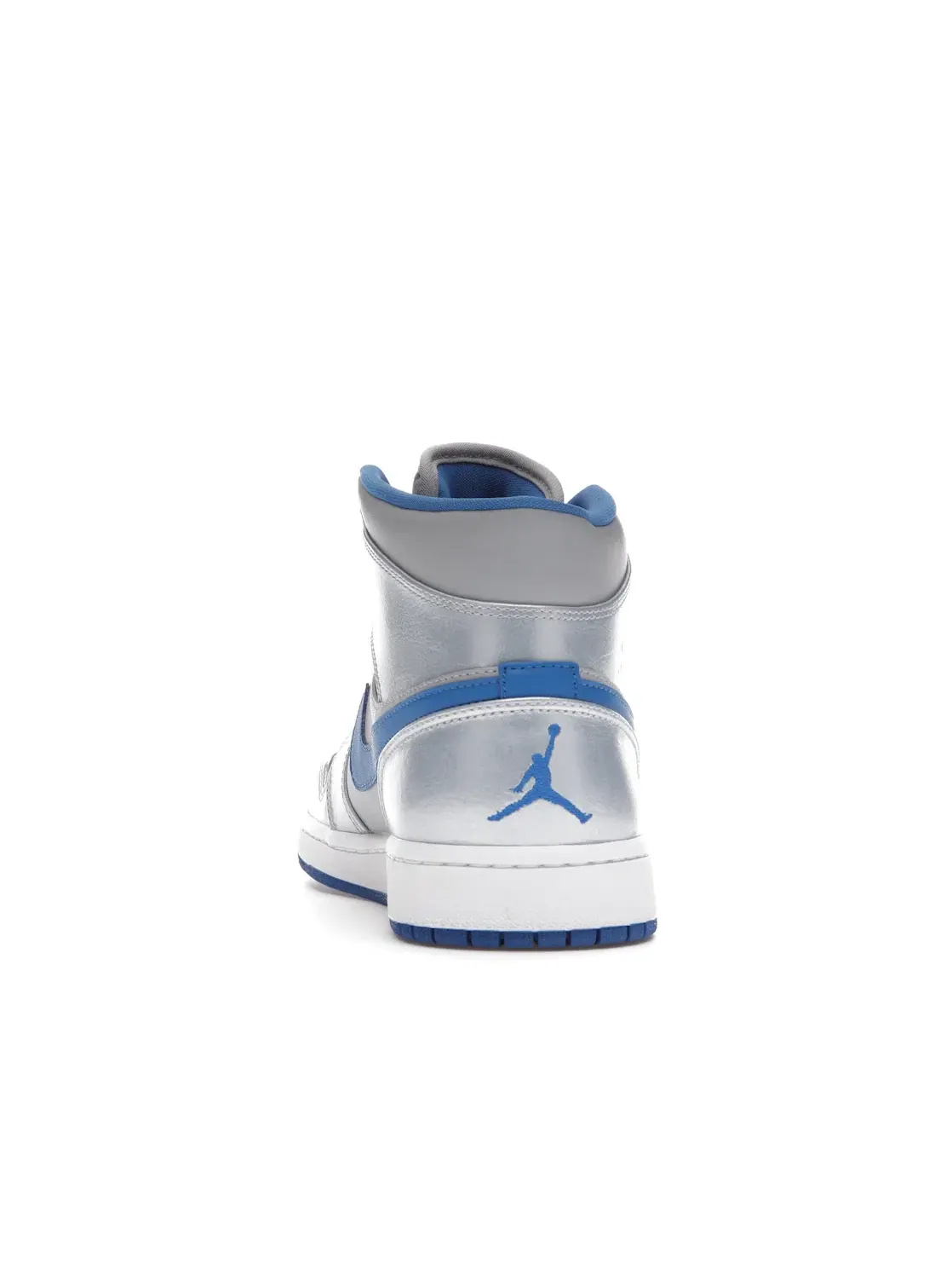 Мужские кроссовки с гладкой кожи Jordan 1 Mid Jordan — изображение 4 из 4, серый/синий-белый