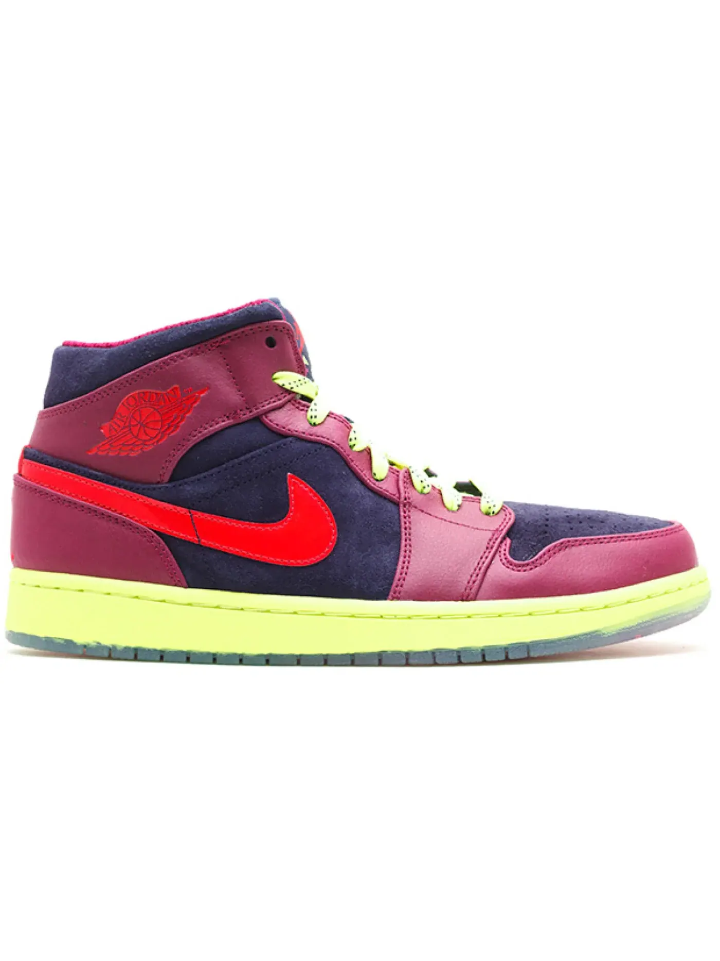 Мужские кроссовки Lifestyle с принтом Jordan 1 Mid Jordan — изображение 1 из 1, синий/красный-красный