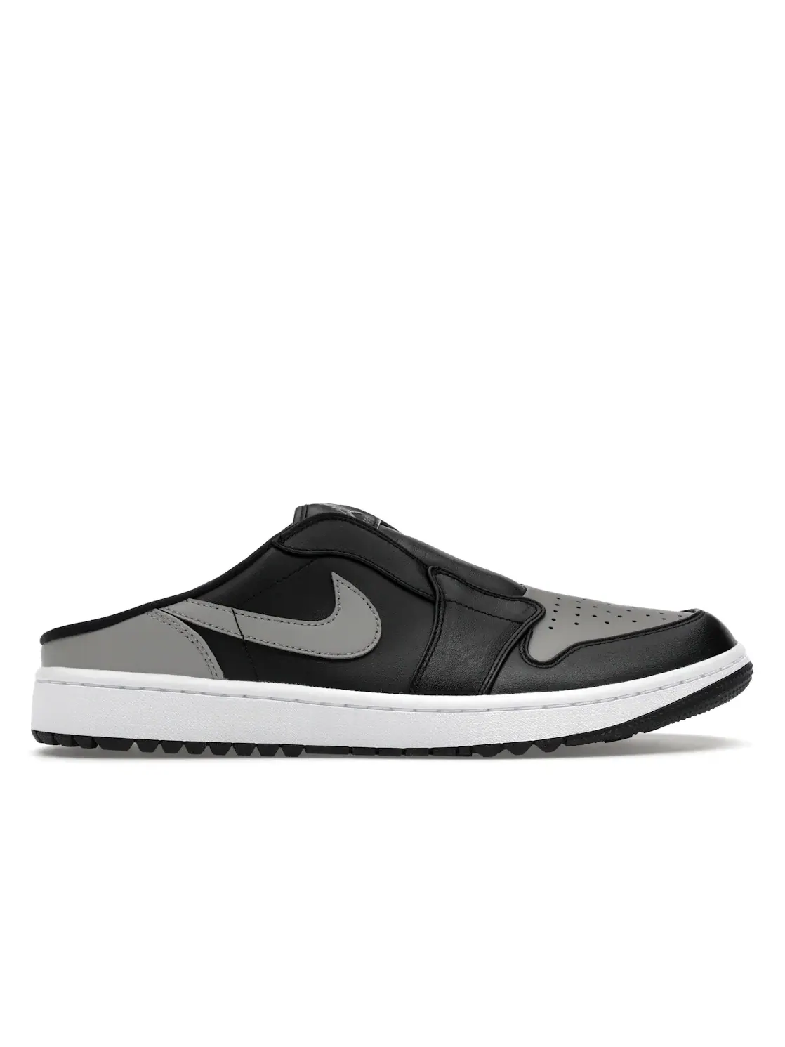 Мужские кроссовки для гольфа без шнурков Jordan 1 Mule Golf Jordan — изображение 1 из 4, черный/белый/серый