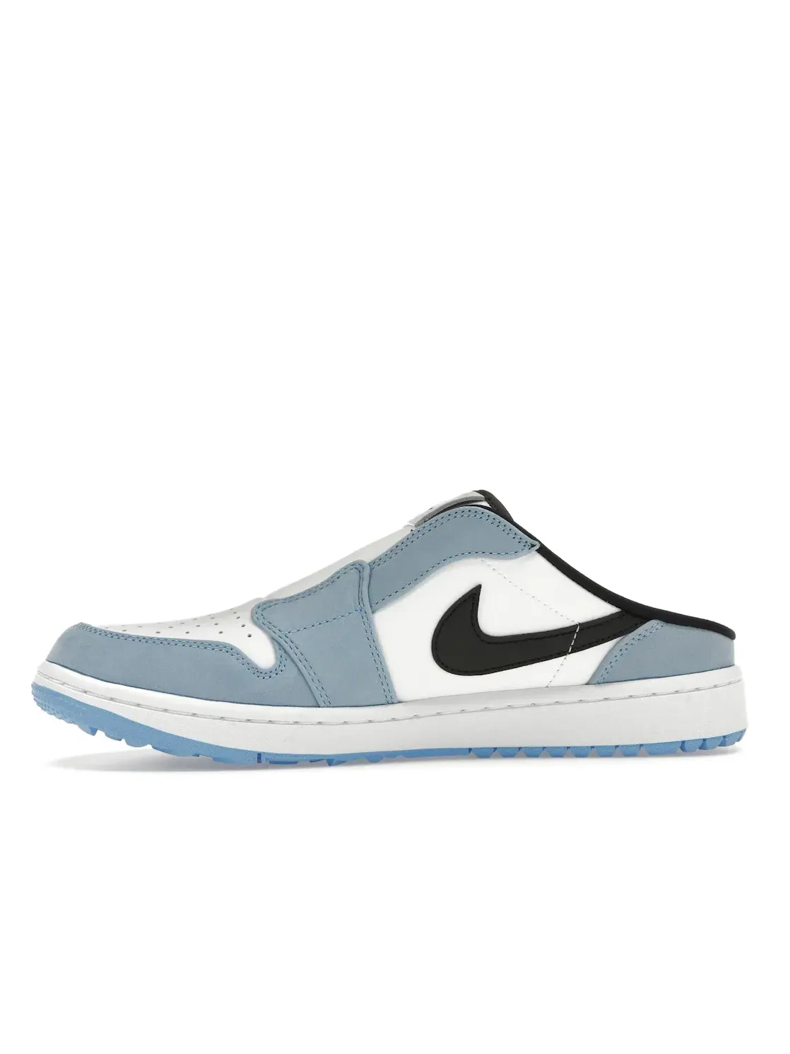 Мужские туфли-мюли для гольфа с перфорированным носком Jordan 1 Mule Golf Jordan — изображение 3 из 4, синий/белый-черный