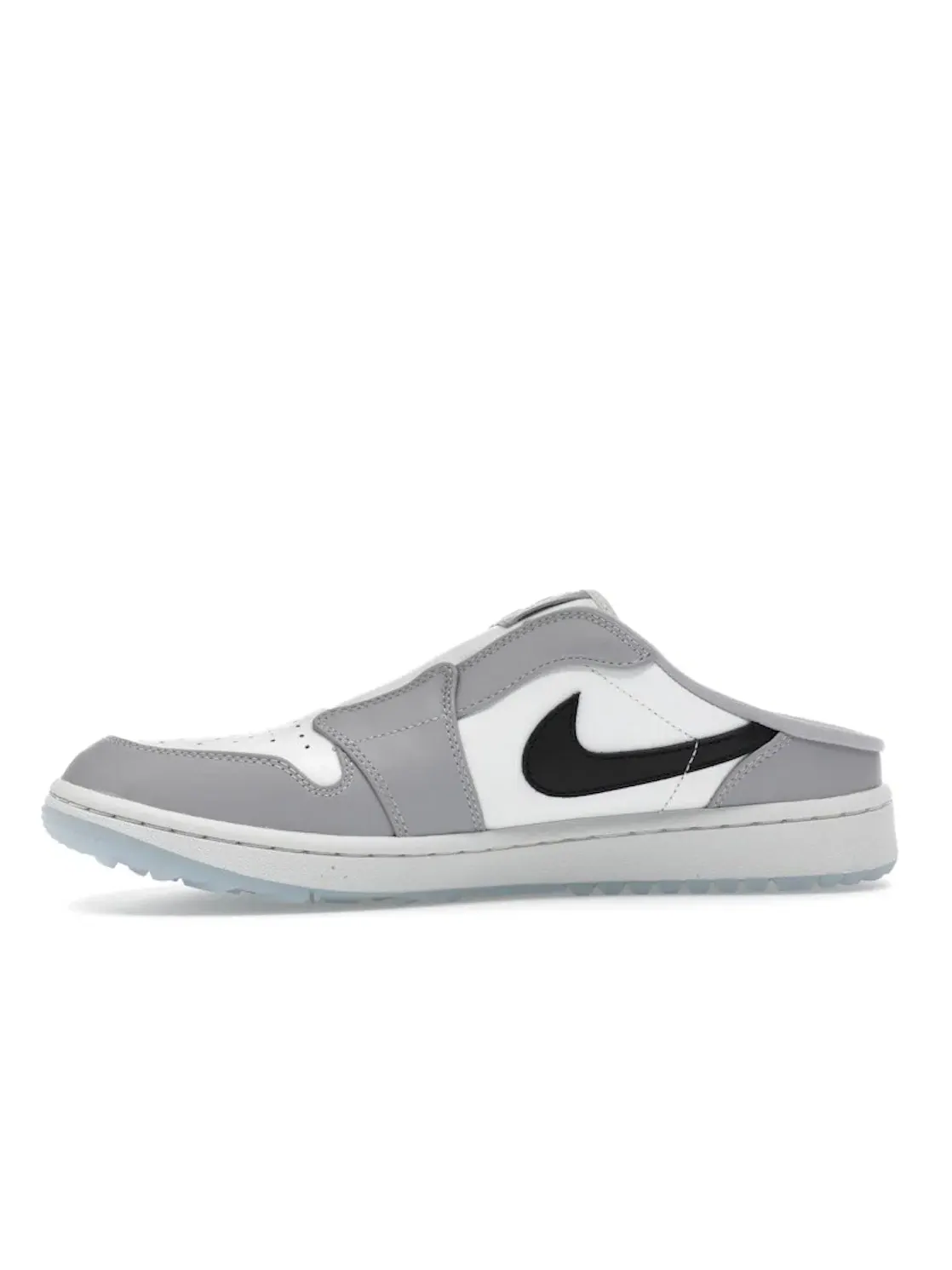 Мужские мюли для гольфа с перфорированным носком Jordan 1 Mule Golf — изображение 3 из 4, серый///черный