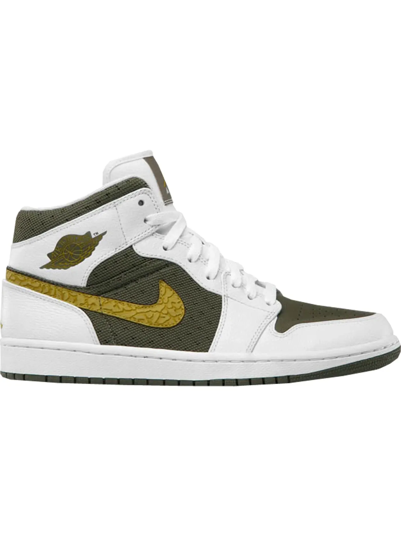 Мужские кроссовки для повседневной носки Jordan 1 Phat Mid Jordan — изображение 1 из 1, белый/-хаки
