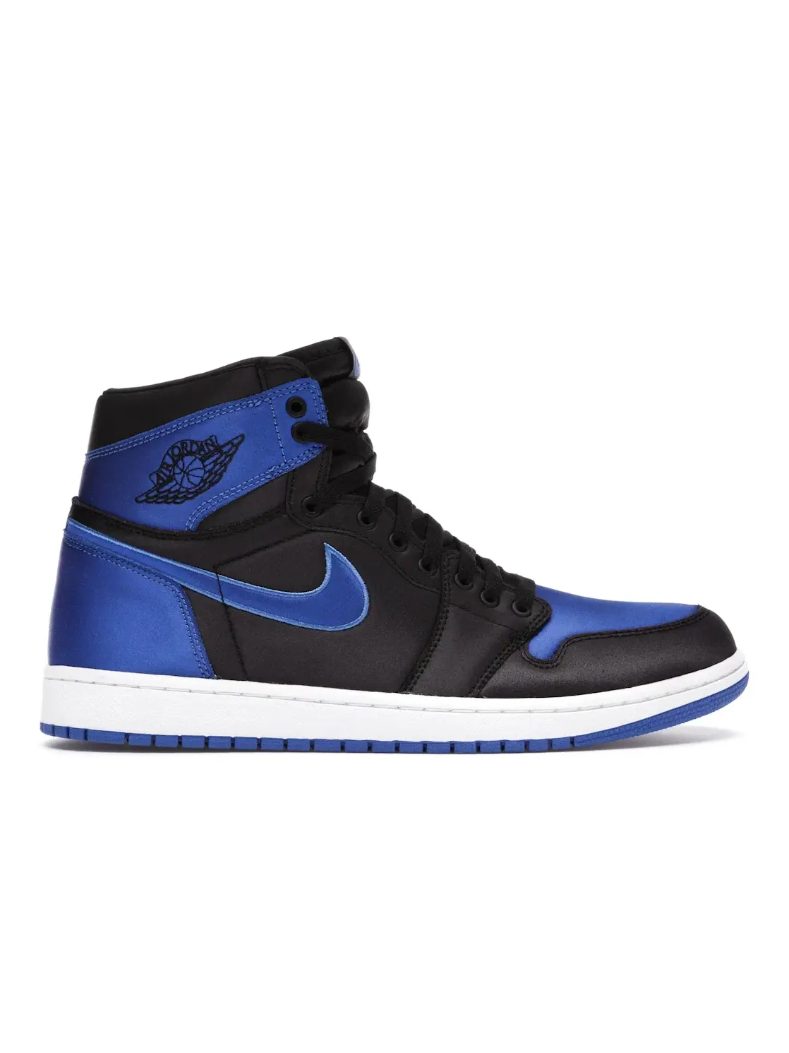 Мужские кроссовки с принтом Jordan 1 Retro High Satin Royal (Numbered) Jordan — изображение 1 из 4, черный/-белый