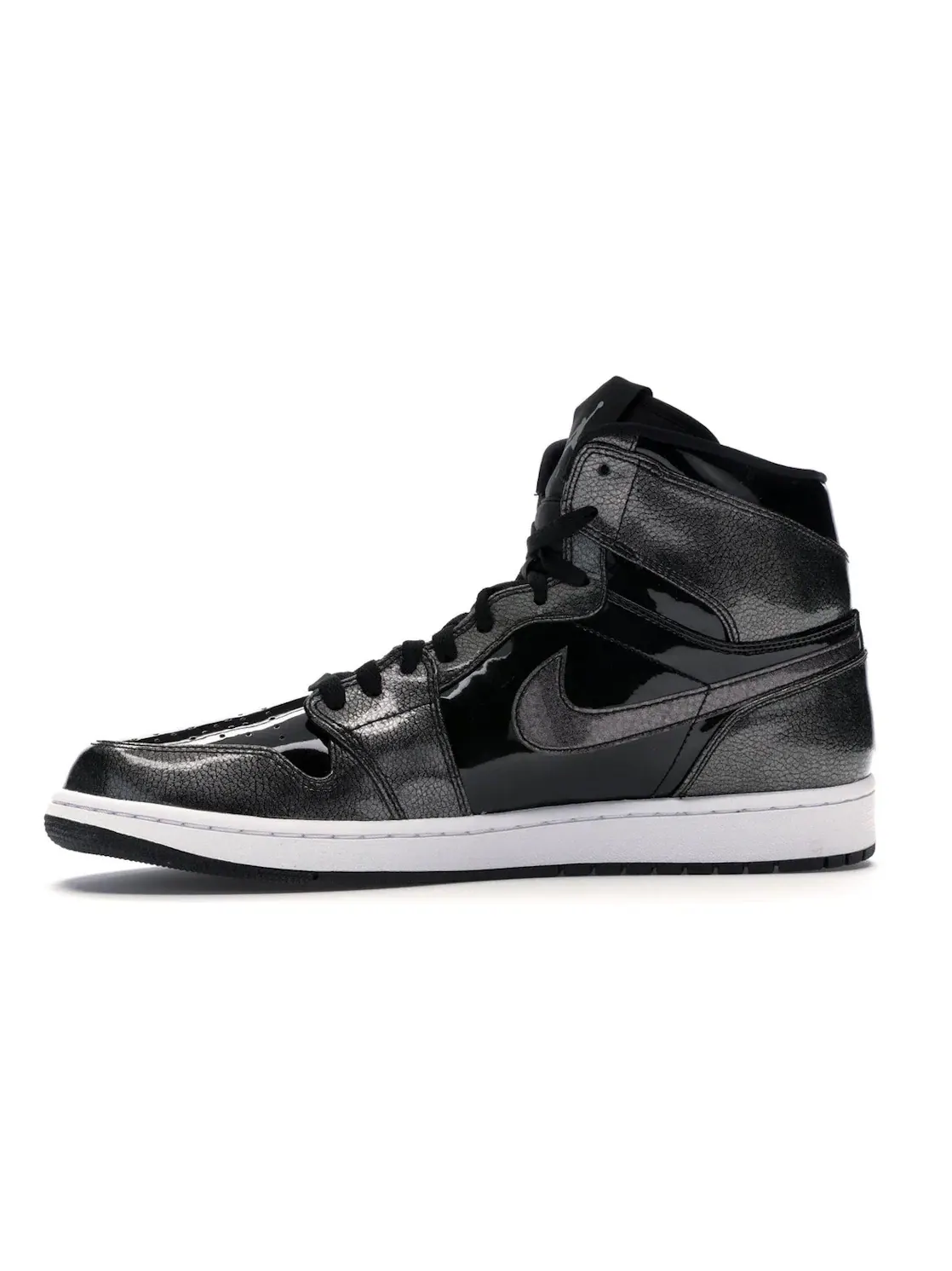 Мужские кроссовки кожаные Jordan 1 Retro Jordan — изображение 3 из 4, черный/черный--белый
