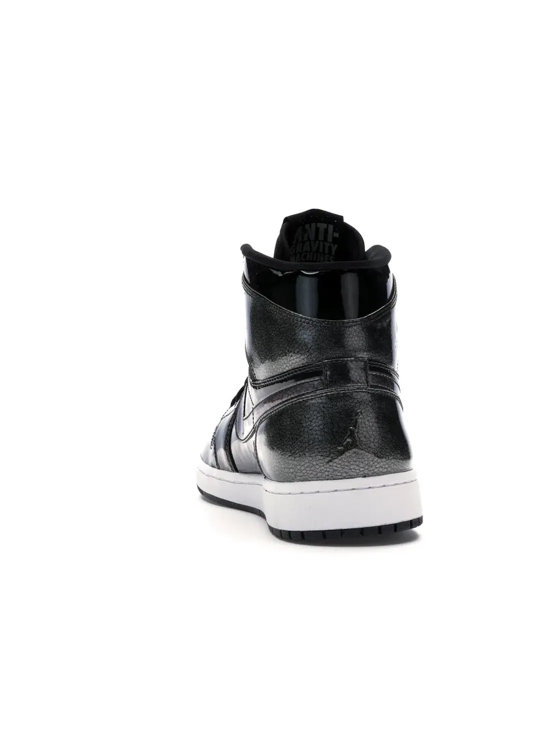 Мужские кроссовки кожаные Jordan 1 Retro Jordan — изображение 4 из 4, черный/черный--белый