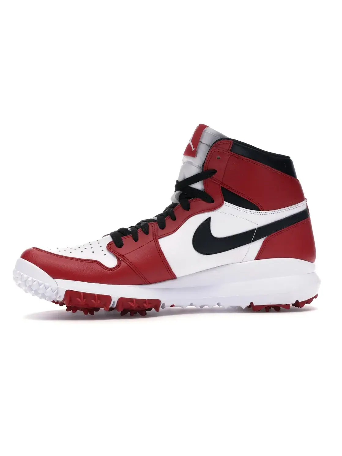 Мужские гольф-кроссовки с шипами Jordan 1 Retro Golf Cleat — изображение 3 из 4, белый/черный-красный