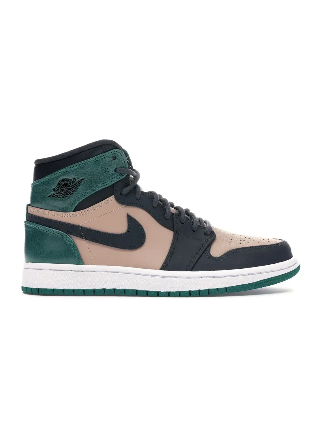 Женские кроссовки Lifestyle с премиальной кожей Jordan 1 Retro High — изображение 1 из 4, бежевый/-зеленый