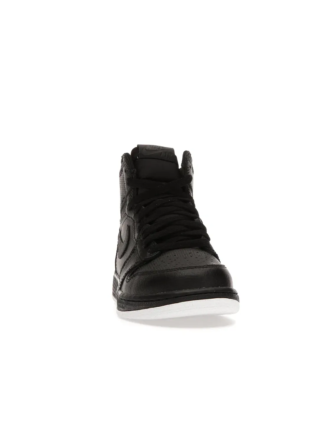 Детские кроссовки для мальчиков с перфорацией Jordan 1 Retro High Jordan — изображение 2 из 4, черный/белый-черный