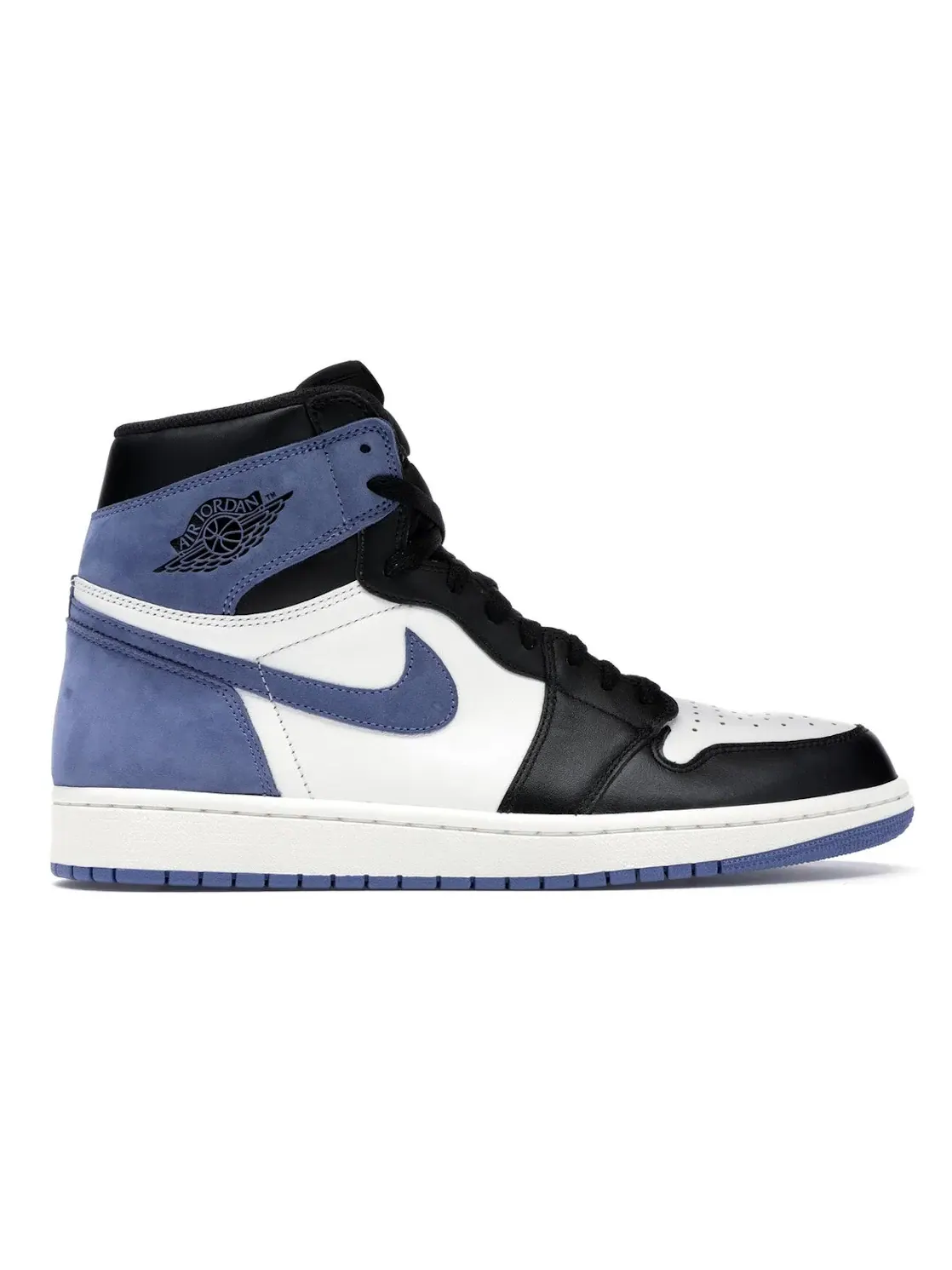 Мужские кроссовки с замшевыми акцентами Jordan 1 Retro High Blue Moon Jordan — изображение 1 из 4, белый/синий-черный