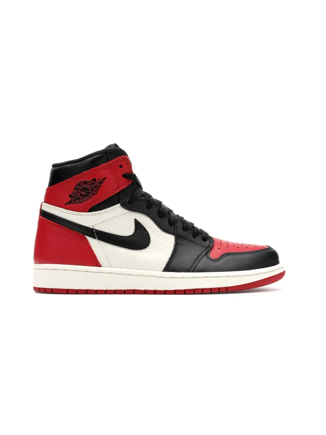 Мужские кроссовки с высоким берцем Jordan 1 Retro High Bred Toe Jordan — изображение 1 из 4, красный/черный-белый