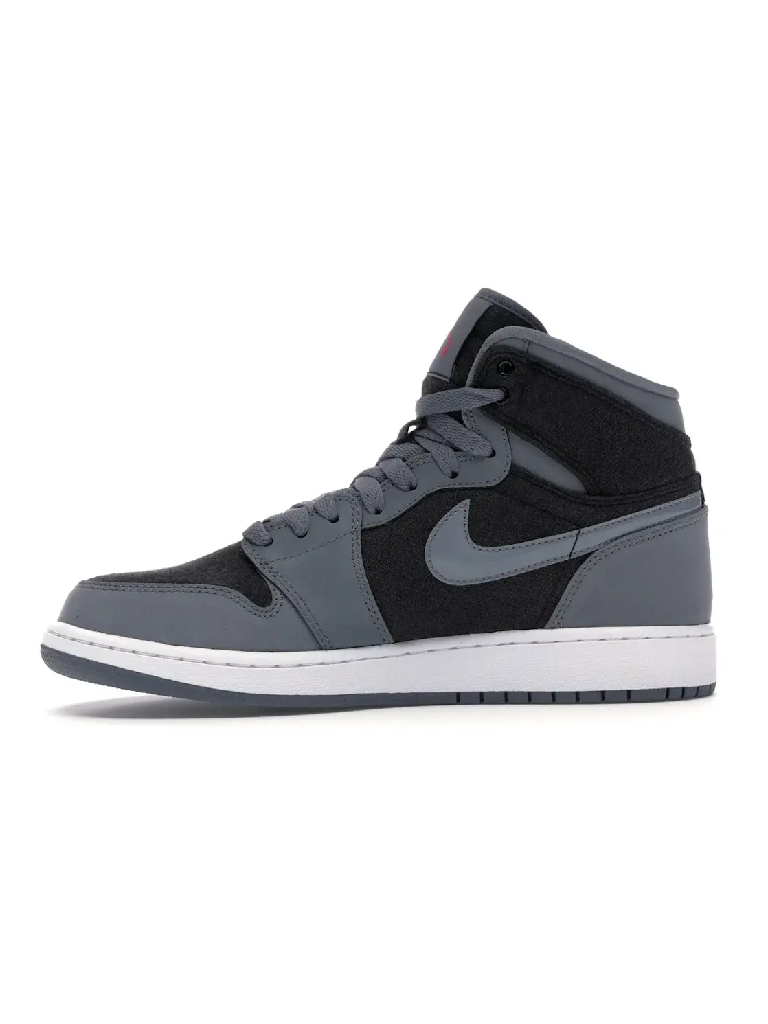 Детские кроссовки высокие Cool Grey Vivid Pink Jordan 1 Retro High Jordan — изображение 3 из 4, серый/розовый-черный
