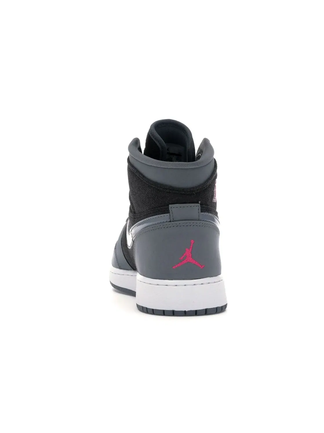 Детские кроссовки высокие Cool Grey Vivid Pink Jordan 1 Retro High Jordan — изображение 4 из 4, серый/розовый-черный