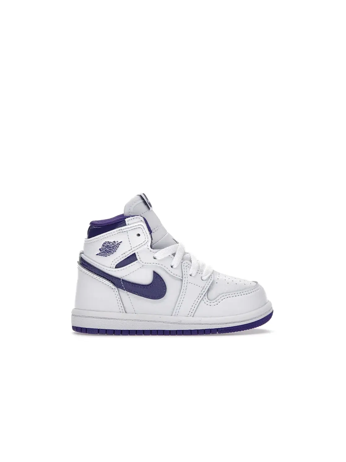 Детские кроссовки высокие Court Purple Jordan 1 Retro High Jordan — изображение 1 из 4, белый/фиолетовый