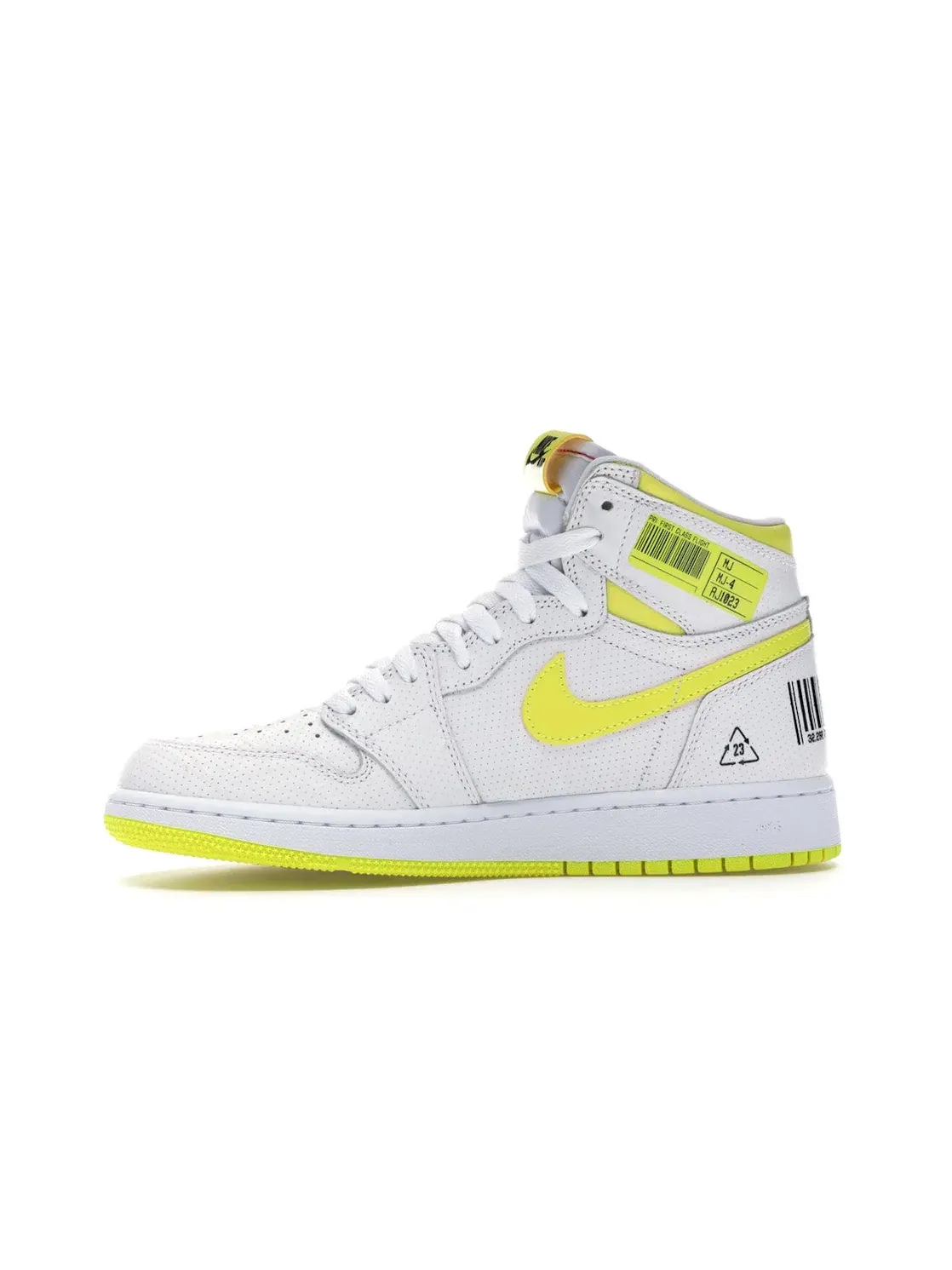 Детские кроссовки с принтом Jordan 1 Retro High Jordan — изображение 3 из 4, белый/желтый-черный