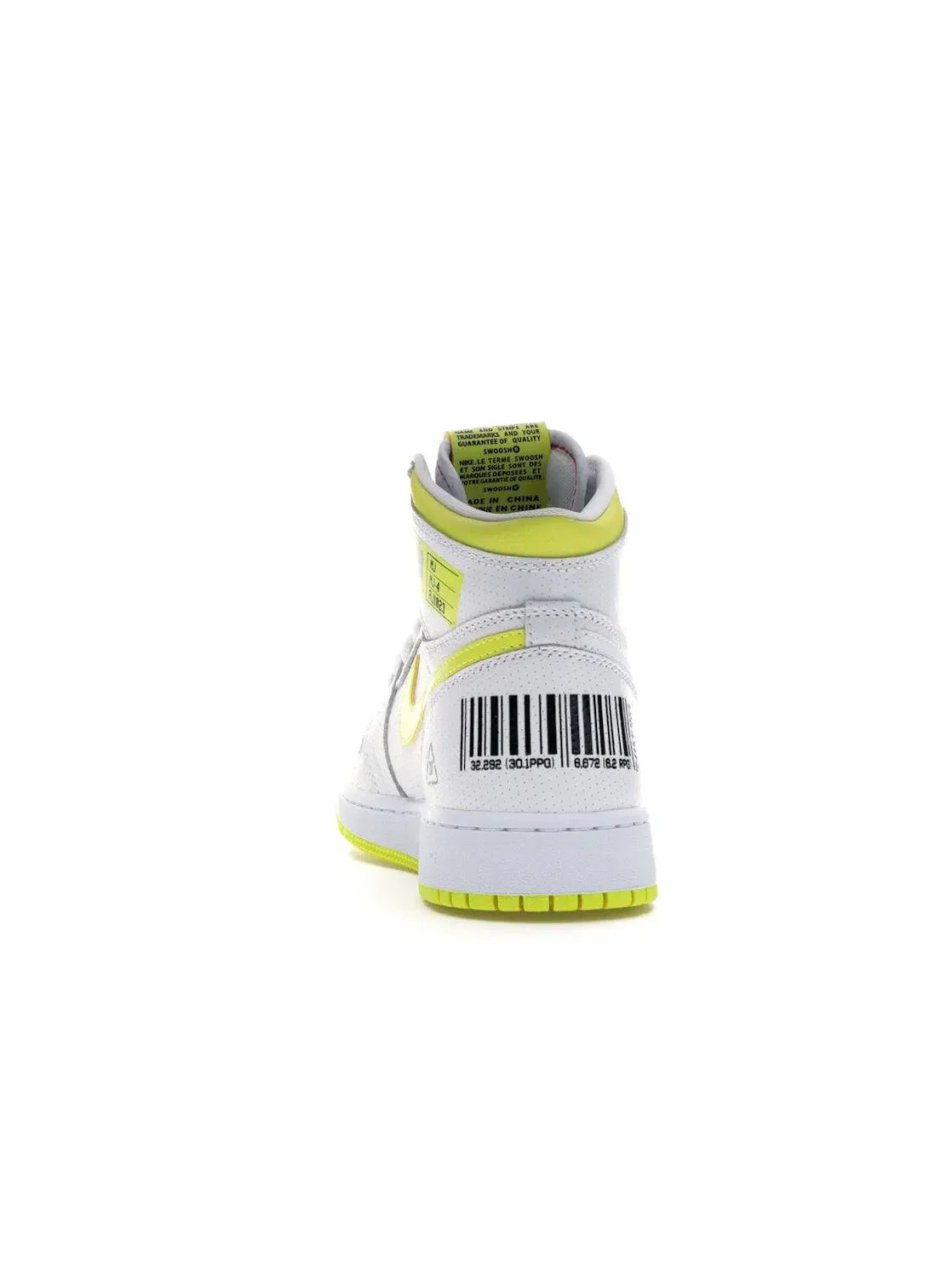 Детские кроссовки с принтом Jordan 1 Retro High Jordan — изображение 4 из 4, белый/желтый-черный