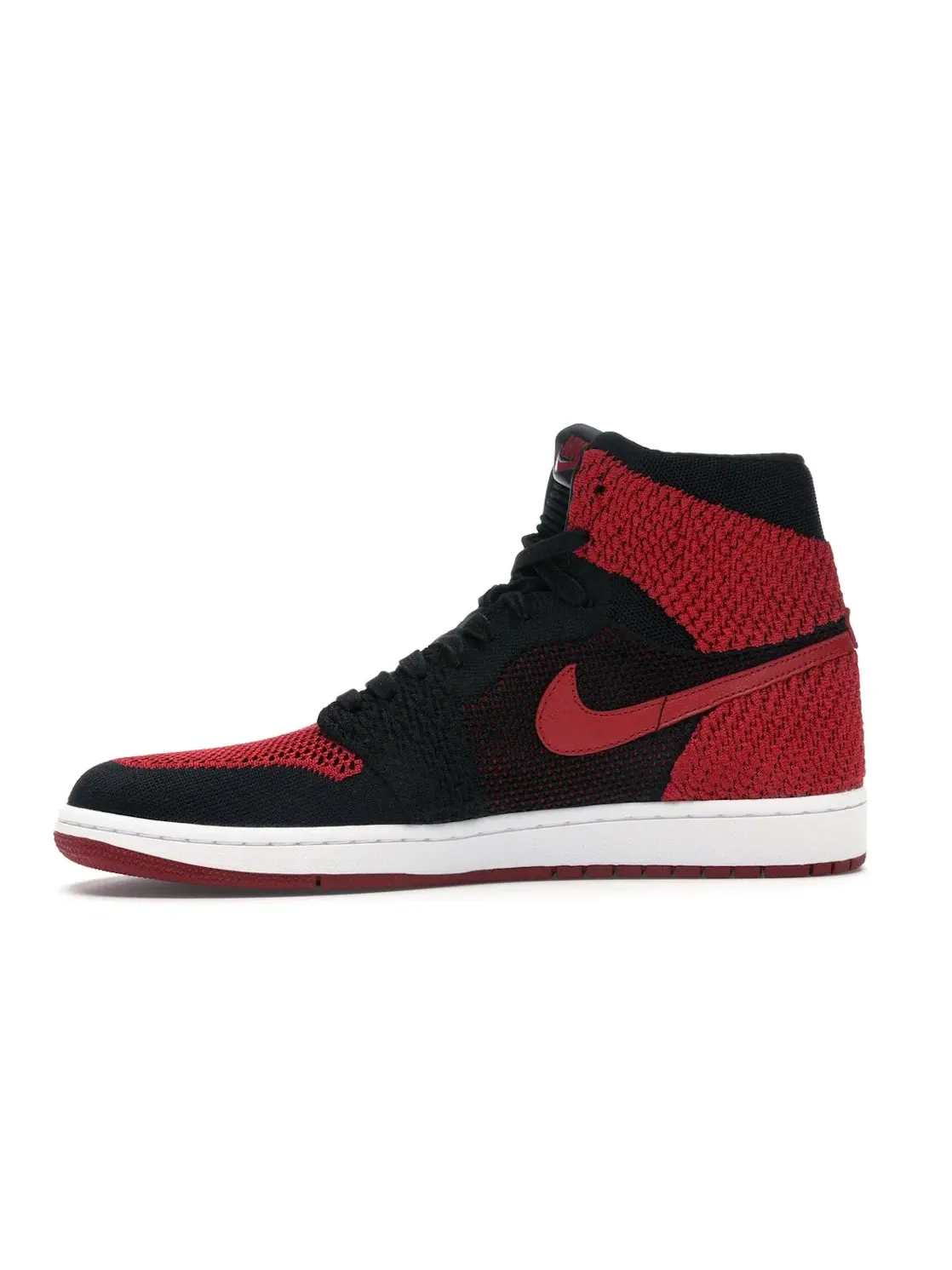 Мужские кроссовки Flyknit Jordan 1 Retro High Flyknit Jordan — изображение 3 из 4, черный/красный-белый