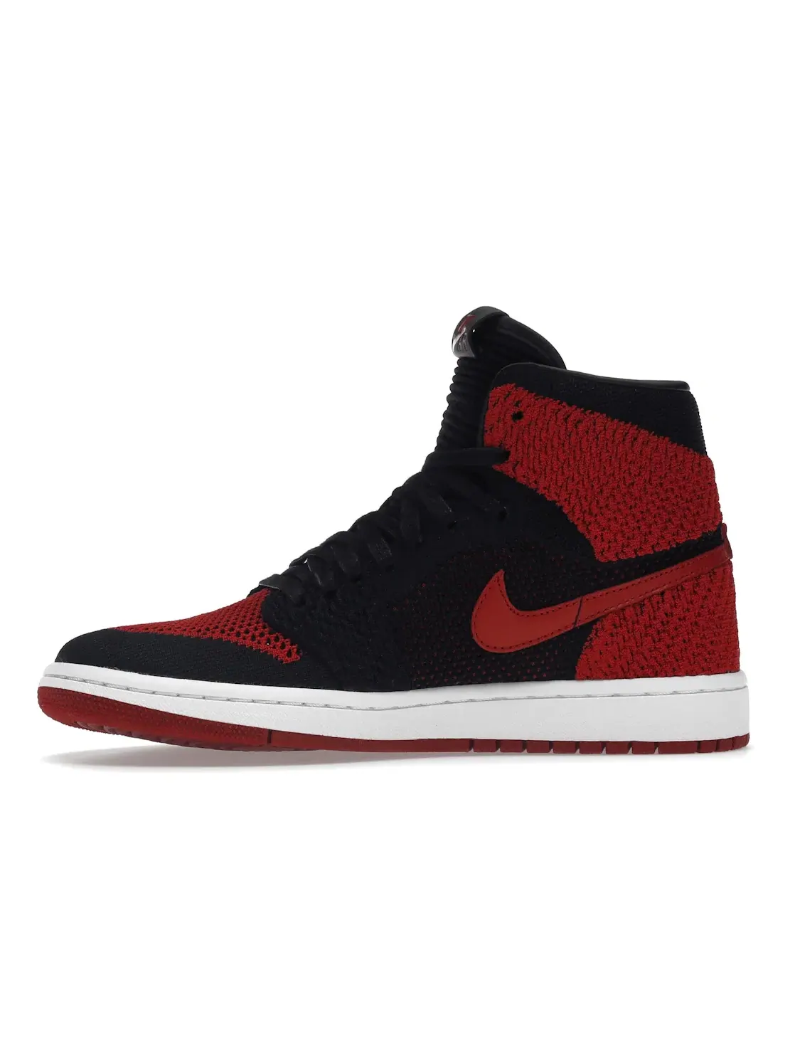 Детские кроссовки с высоким верхом из Flyknit Jordan 1 Retro High Flyknit Jordan — изображение 3 из 4, черный/красный-белый