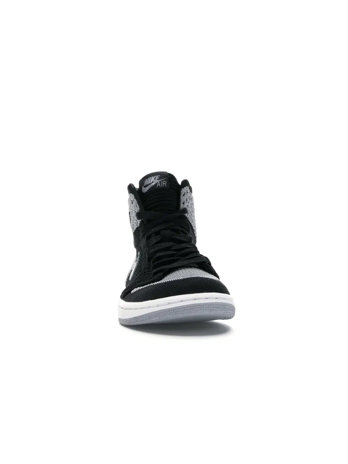 Детские кроссовки высокие с принтом Jordan 1 Retro High Flyknit Jordan — изображение 2 из 4, черный/серый-белый