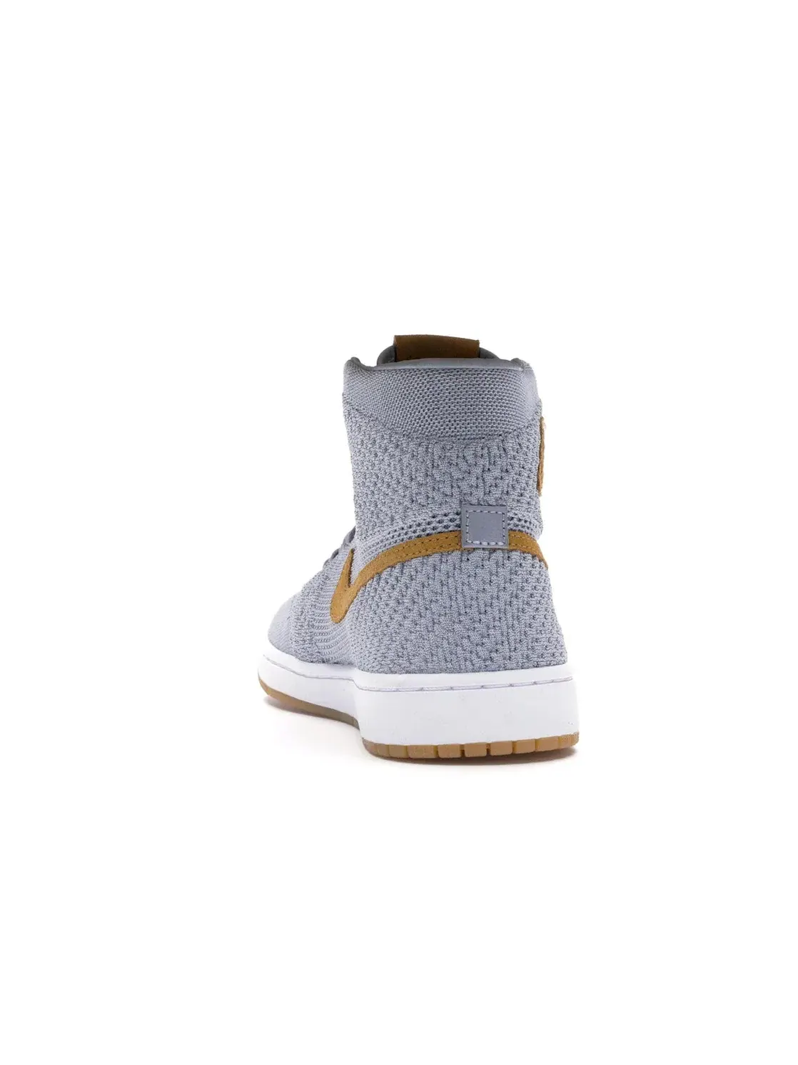 Мужские кроссовки на шнуровке Flyknit Jordan 1 Retro High Jordan — изображение 4 из 4, серый/золотистый-желтый