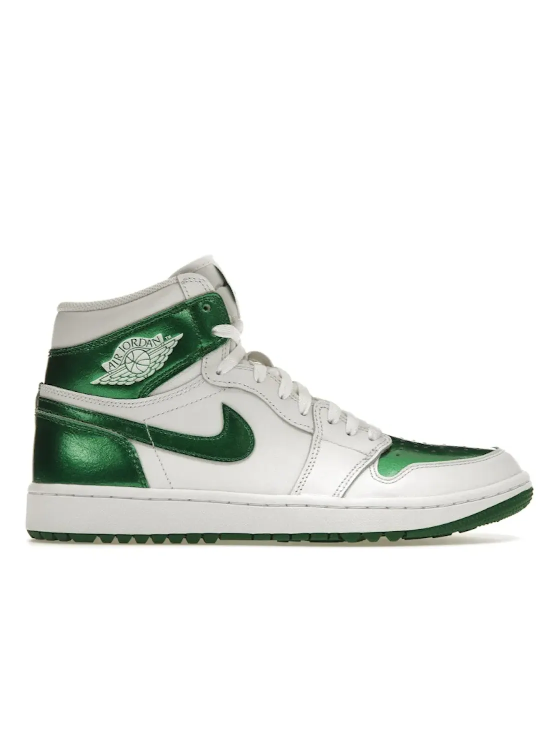 Мужские кроссовки для гольфа с переливающимся зеленым верхом Jordan 1 Retro High Golf Jordan — изображение 1 из 4