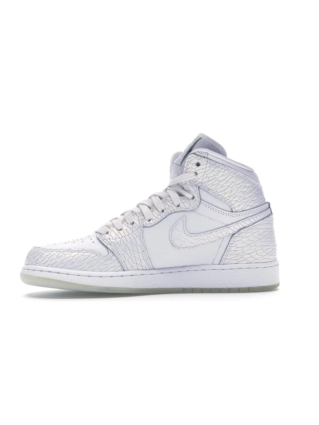 Детские кроссовки Lifestyle с высоким верхом Jordan 1 Retro High Jordan — изображение 3 из 4, белый белый платиновый